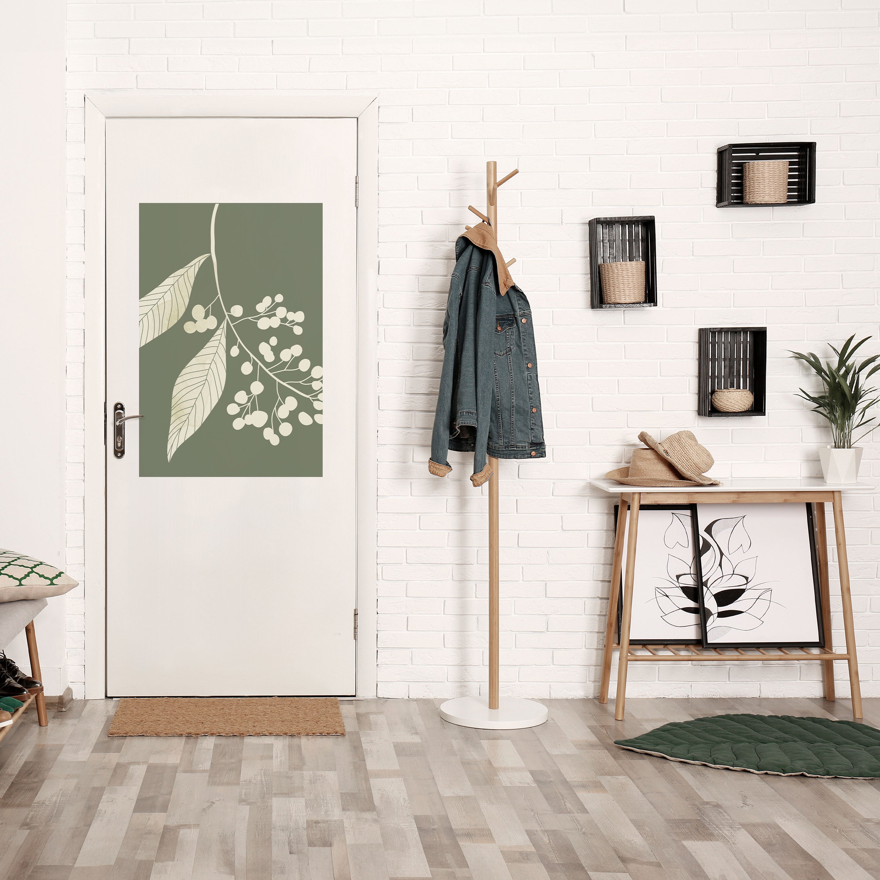 SERENE LEAFY FANTASIES Peel and Stick Vertical Poster