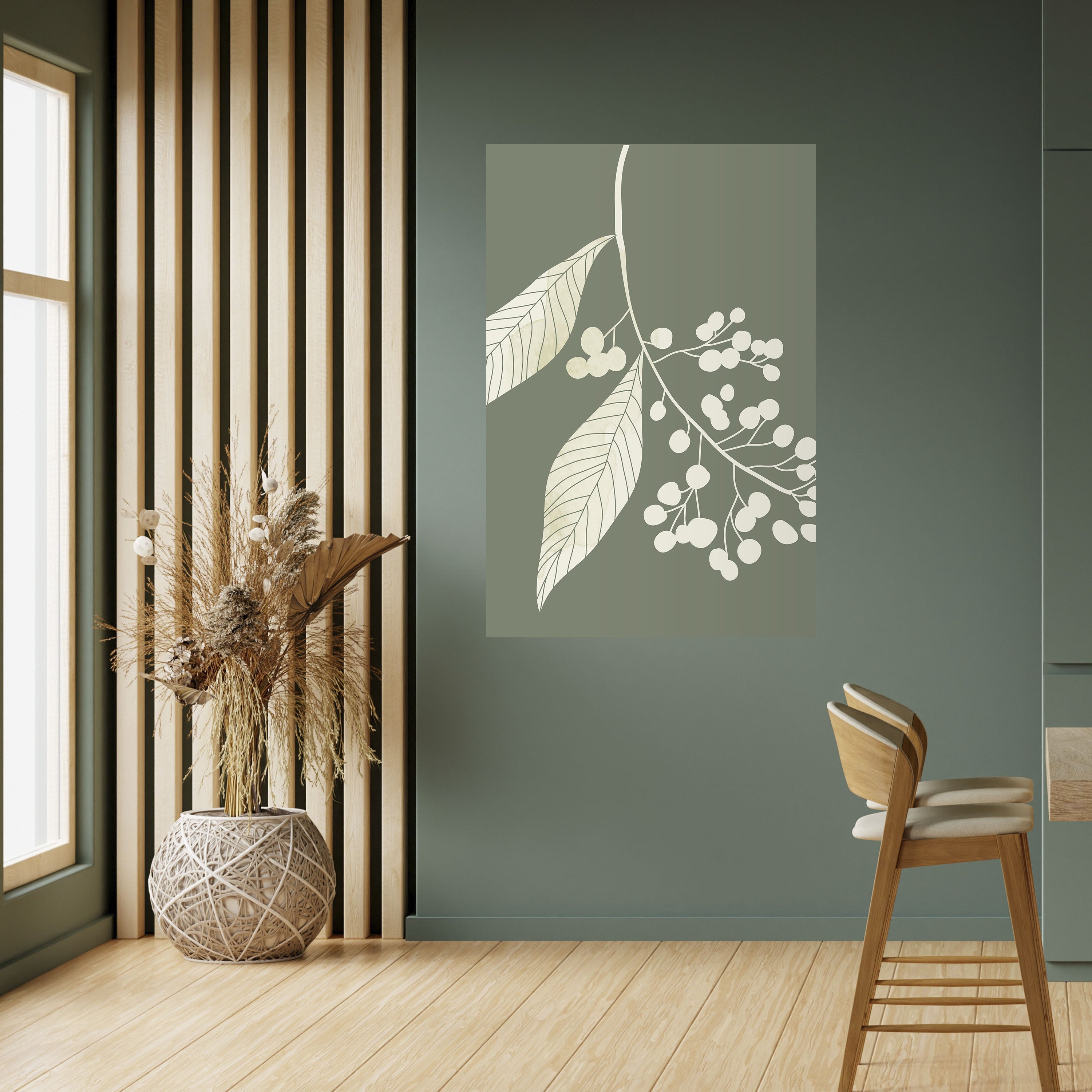 SERENE LEAFY FANTASIES Peel and Stick Vertical Poster