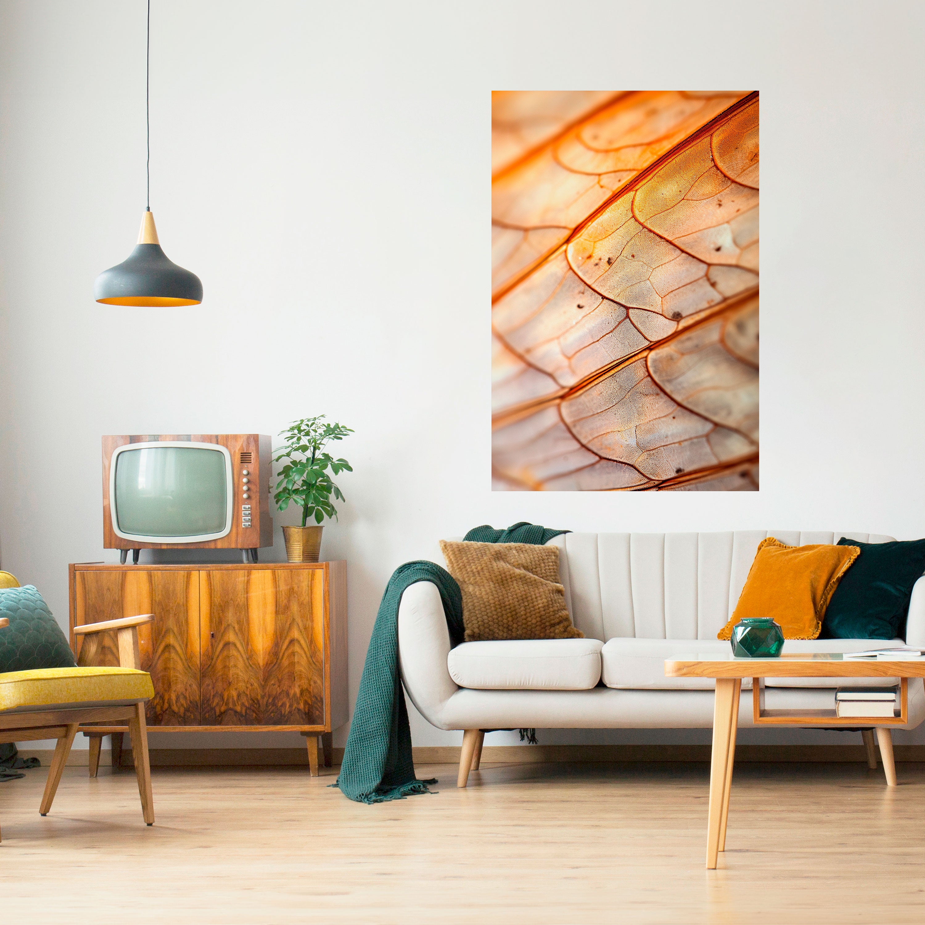 ELEGANT VEINING Peel and Stick Vertical Poster