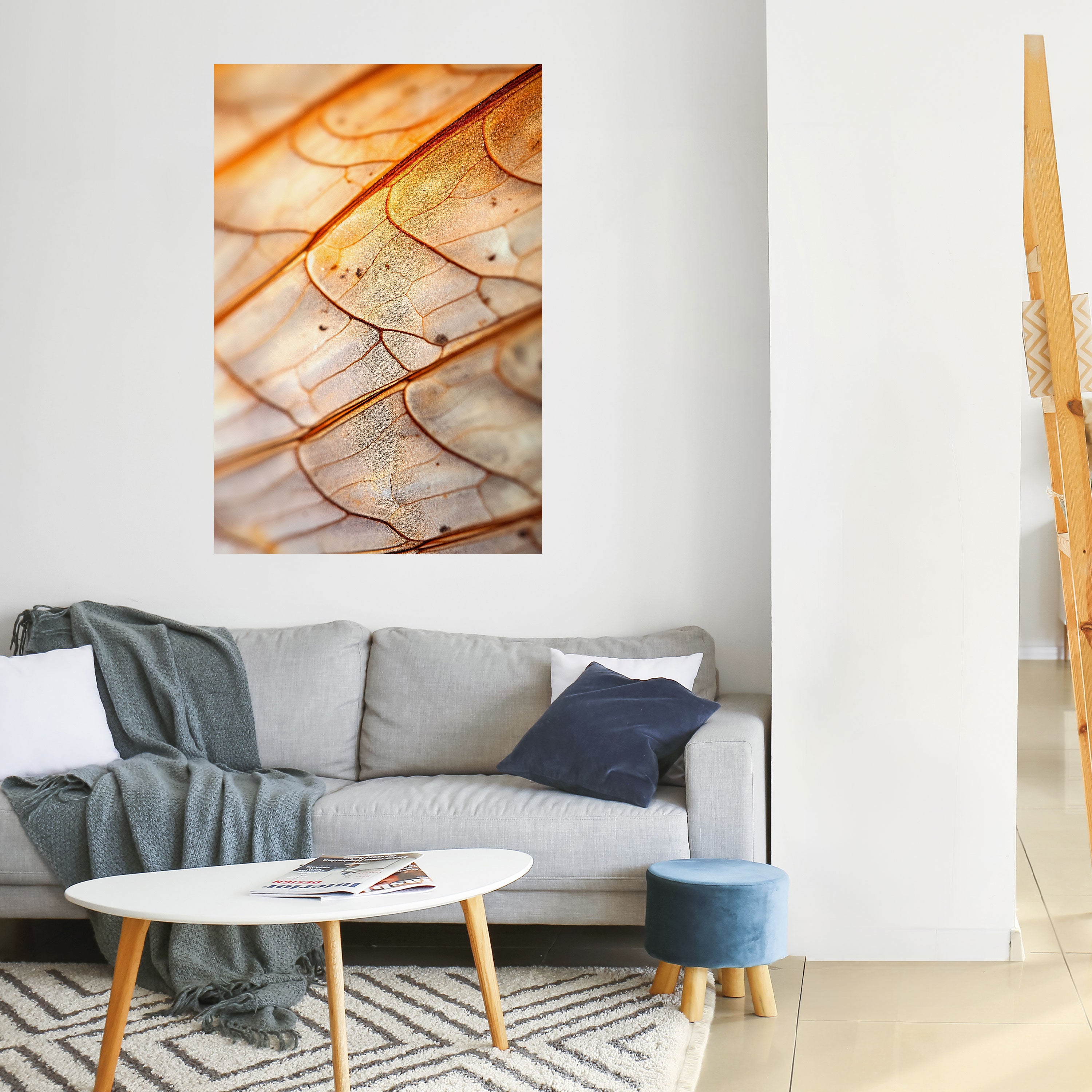 ELEGANT VEINING Peel and Stick Vertical Poster