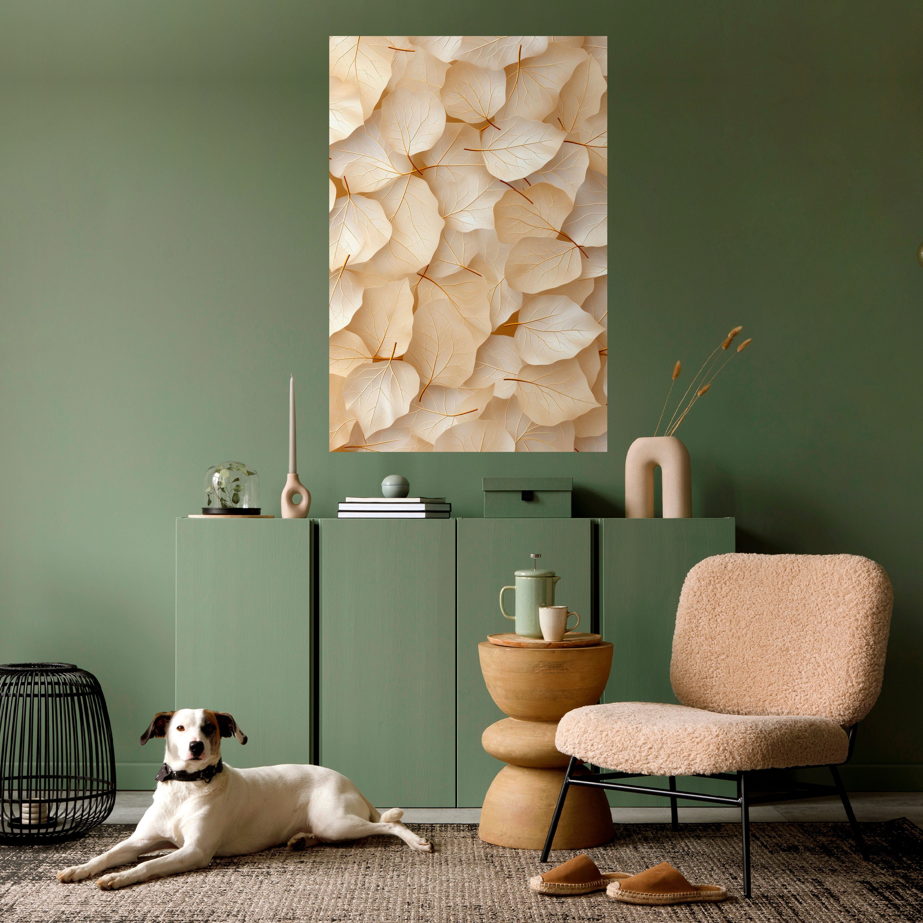 VELLUM LEAF SYMPHONY Peel and Stick Vertical Poster