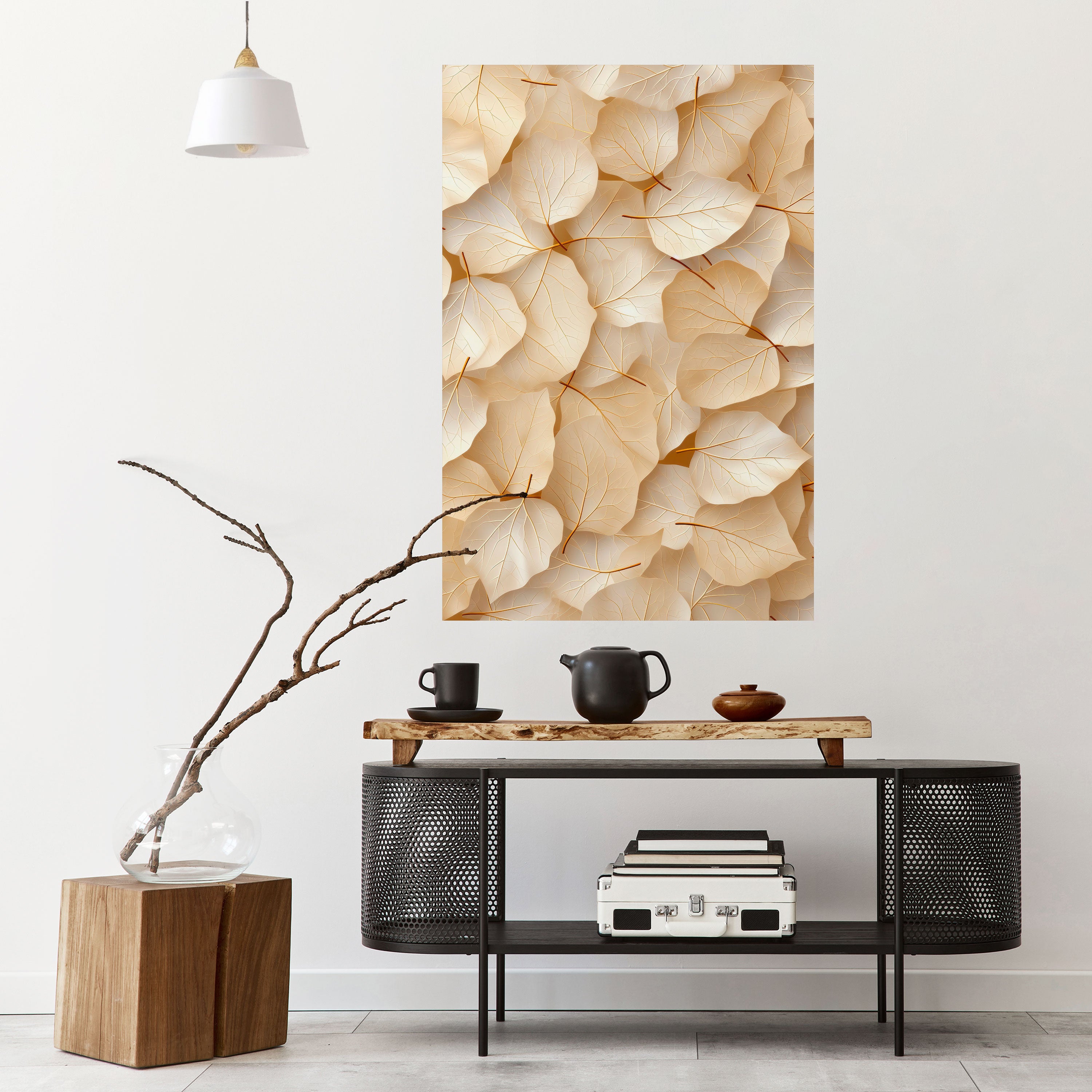 VELLUM LEAF SYMPHONY Peel and Stick Vertical Poster