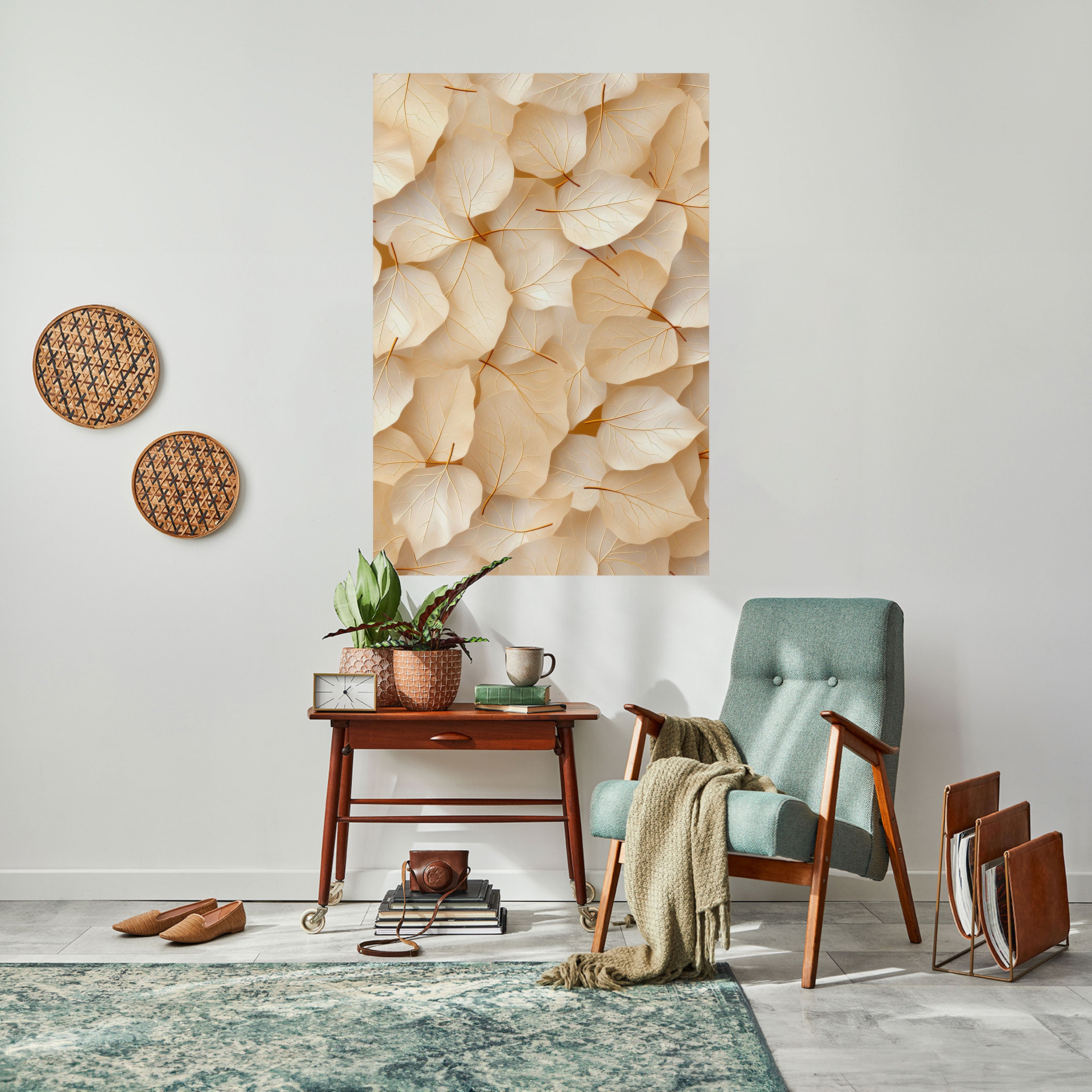 VELLUM LEAF SYMPHONY Peel and Stick Vertical Poster