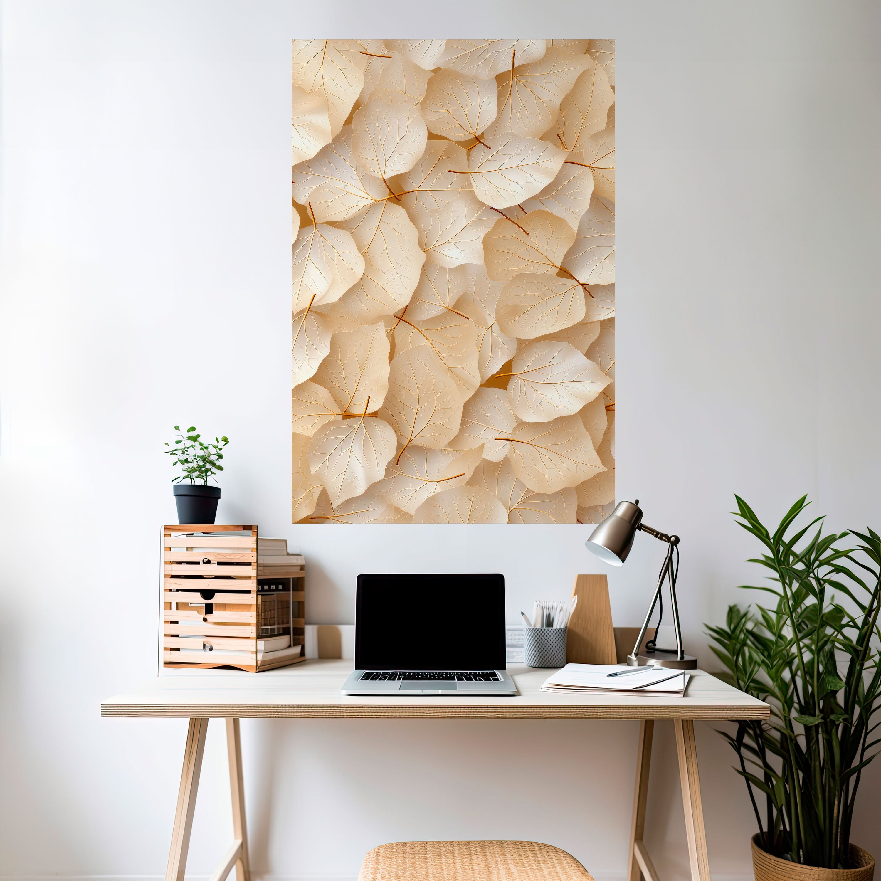 VELLUM LEAF SYMPHONY Peel and Stick Vertical Poster