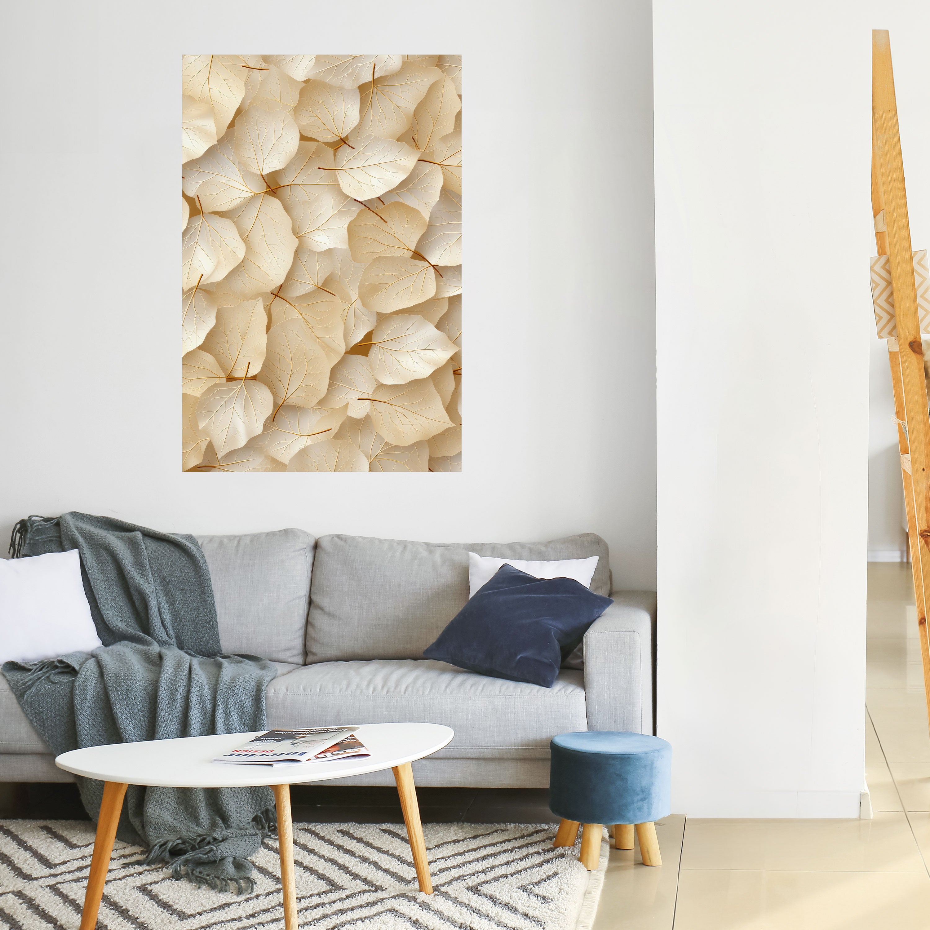 VELLUM LEAF SYMPHONY Peel and Stick Vertical Poster