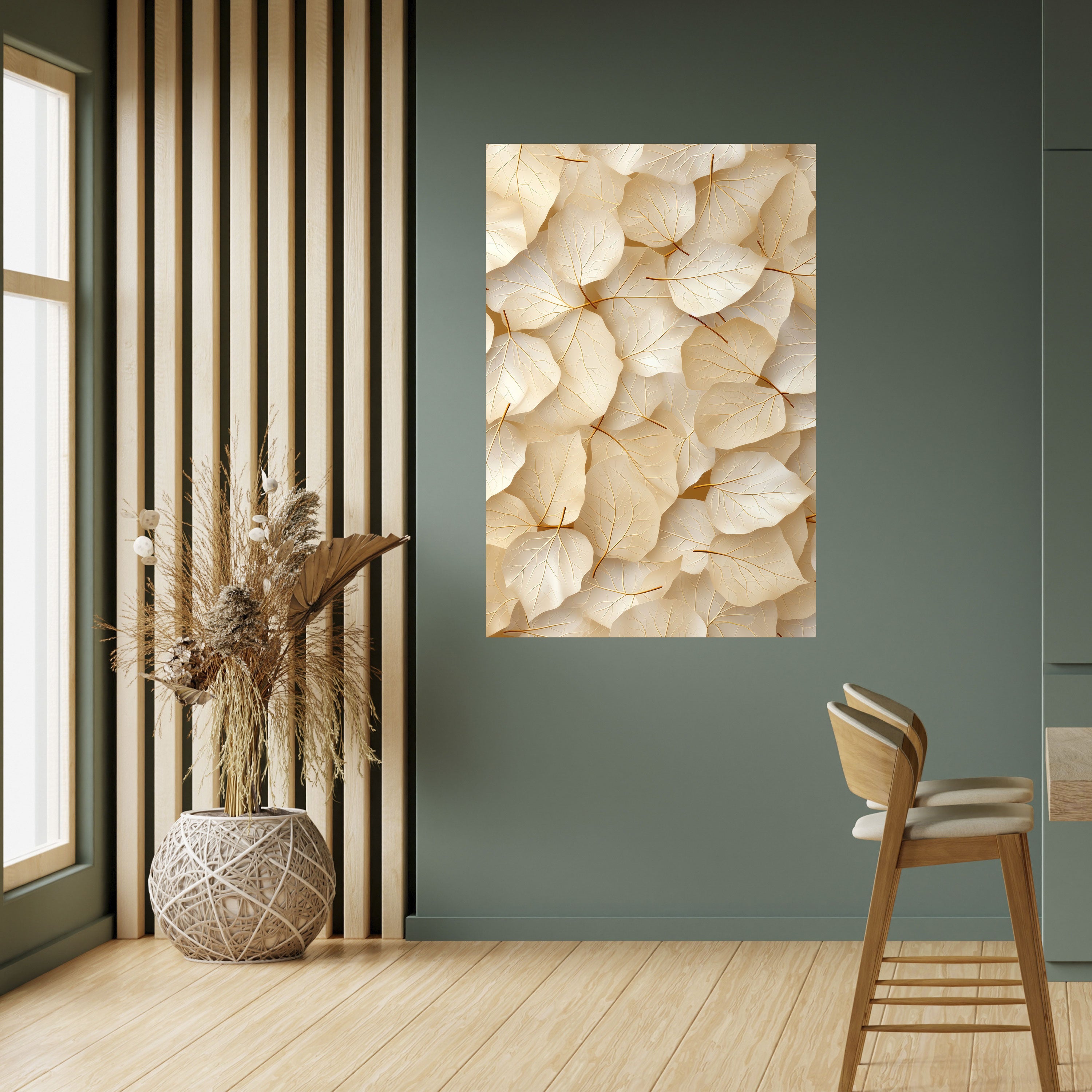 VELLUM LEAF SYMPHONY Peel and Stick Vertical Poster
