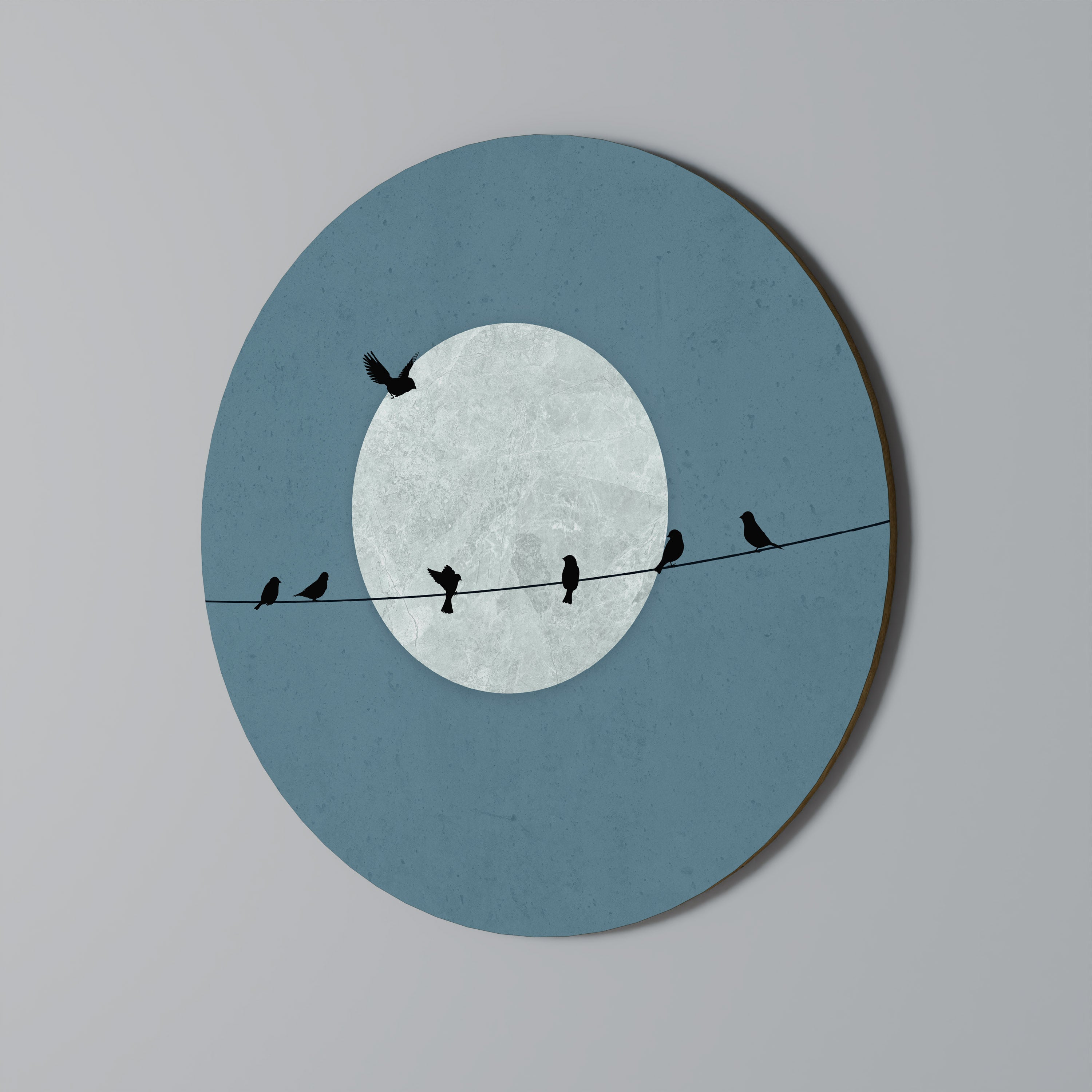 Arte de pared redondo MOONLIT REST