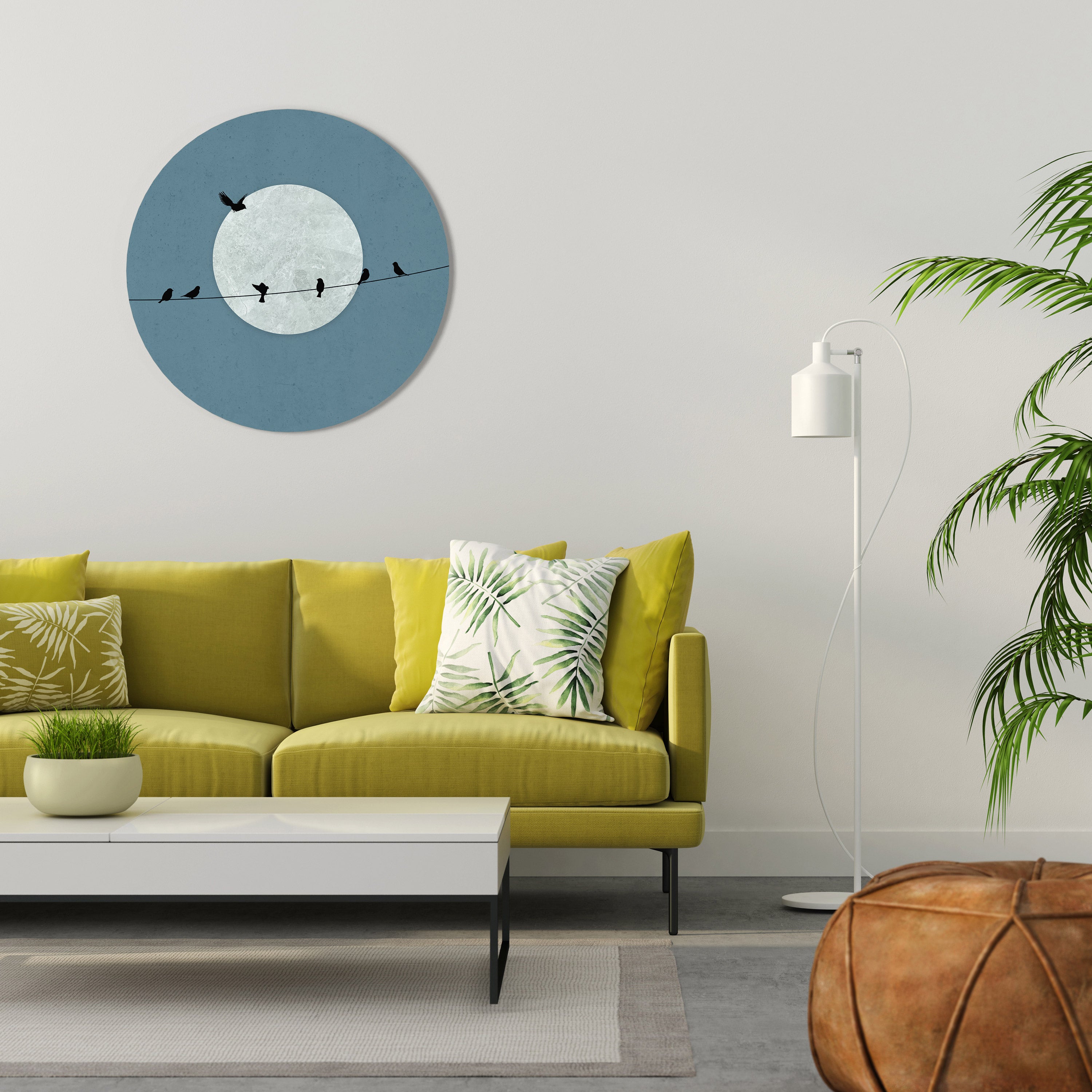 Arte de pared redondo MOONLIT REST