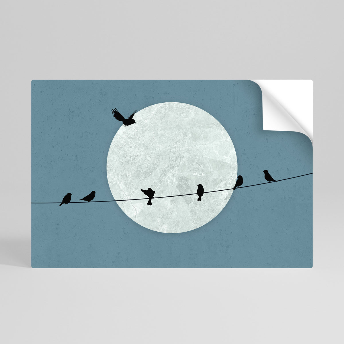 MOONLIT REST Peel and Stick Horizontal Poster
