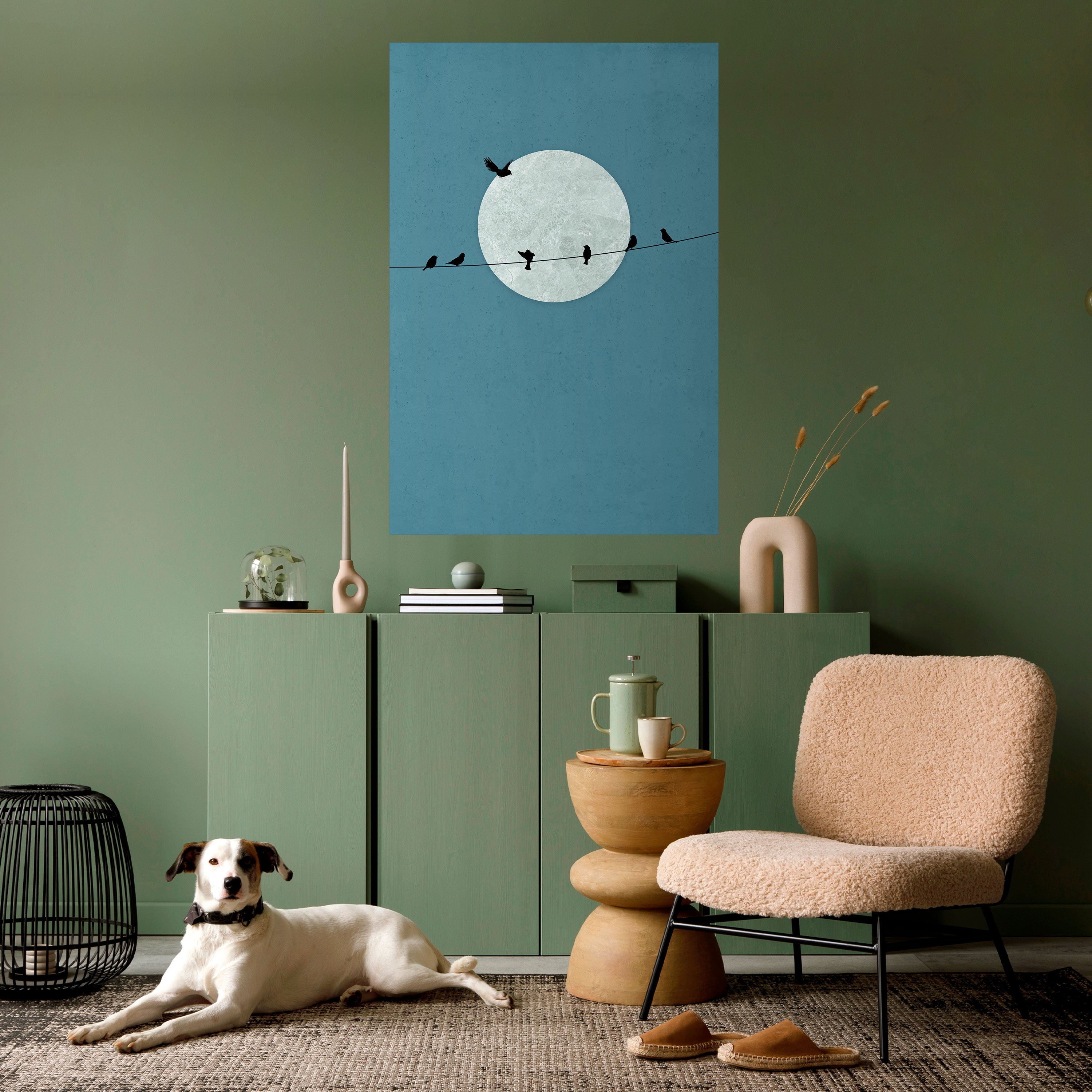 MOONLIT REST Peel and Stick Vertical Poster