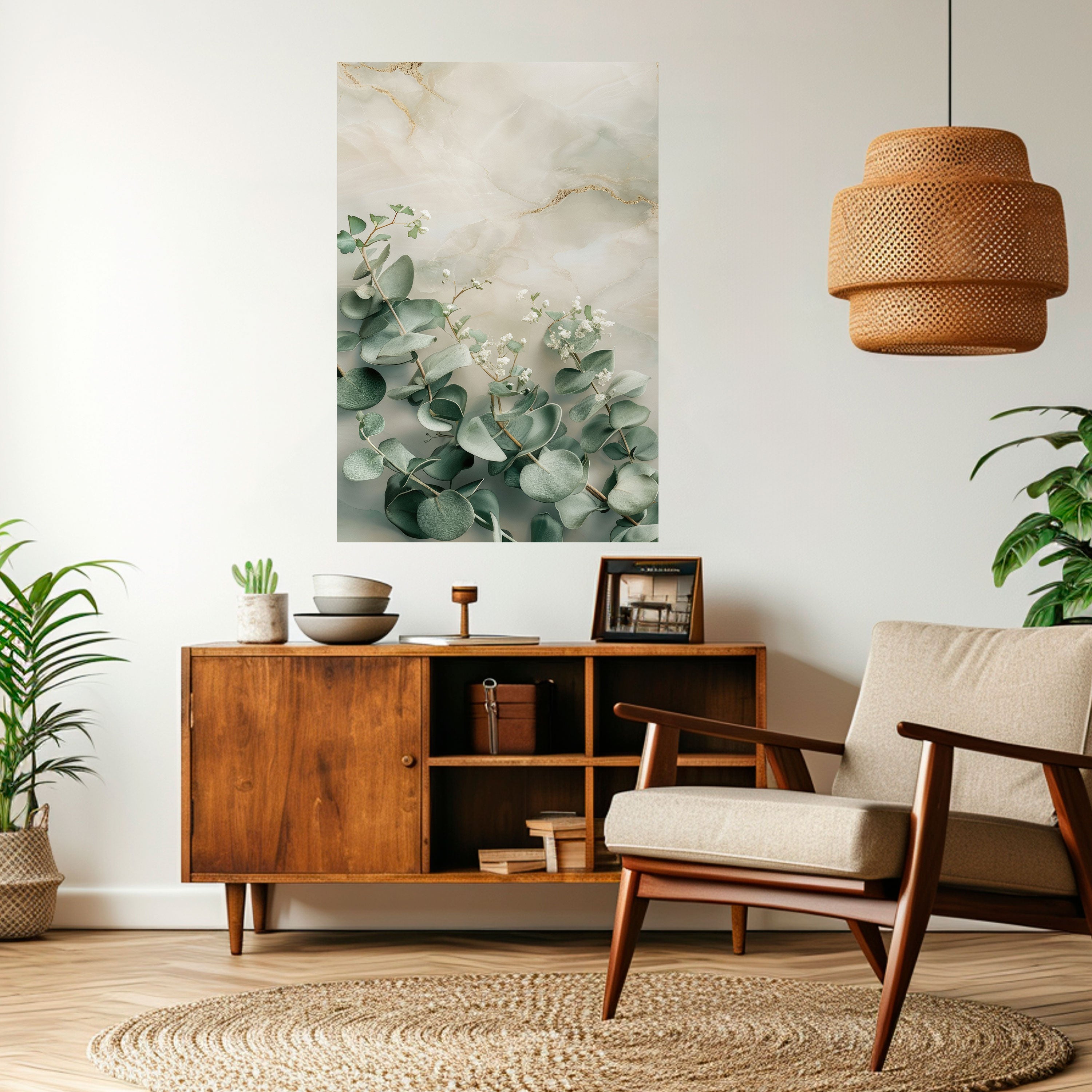 ELEGANT LEAF BALLET Peel and Stick Vertical Poster