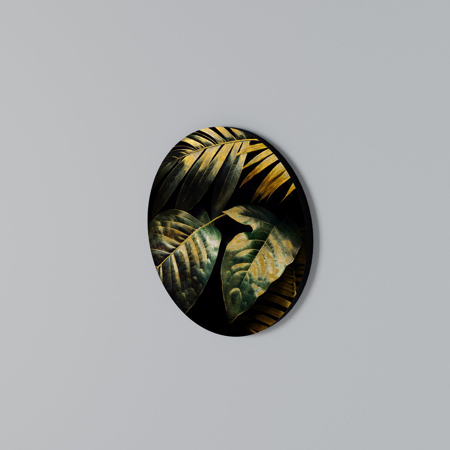ENIGMATIC FOLIAGE TWILIGHT Arte de pared redondo