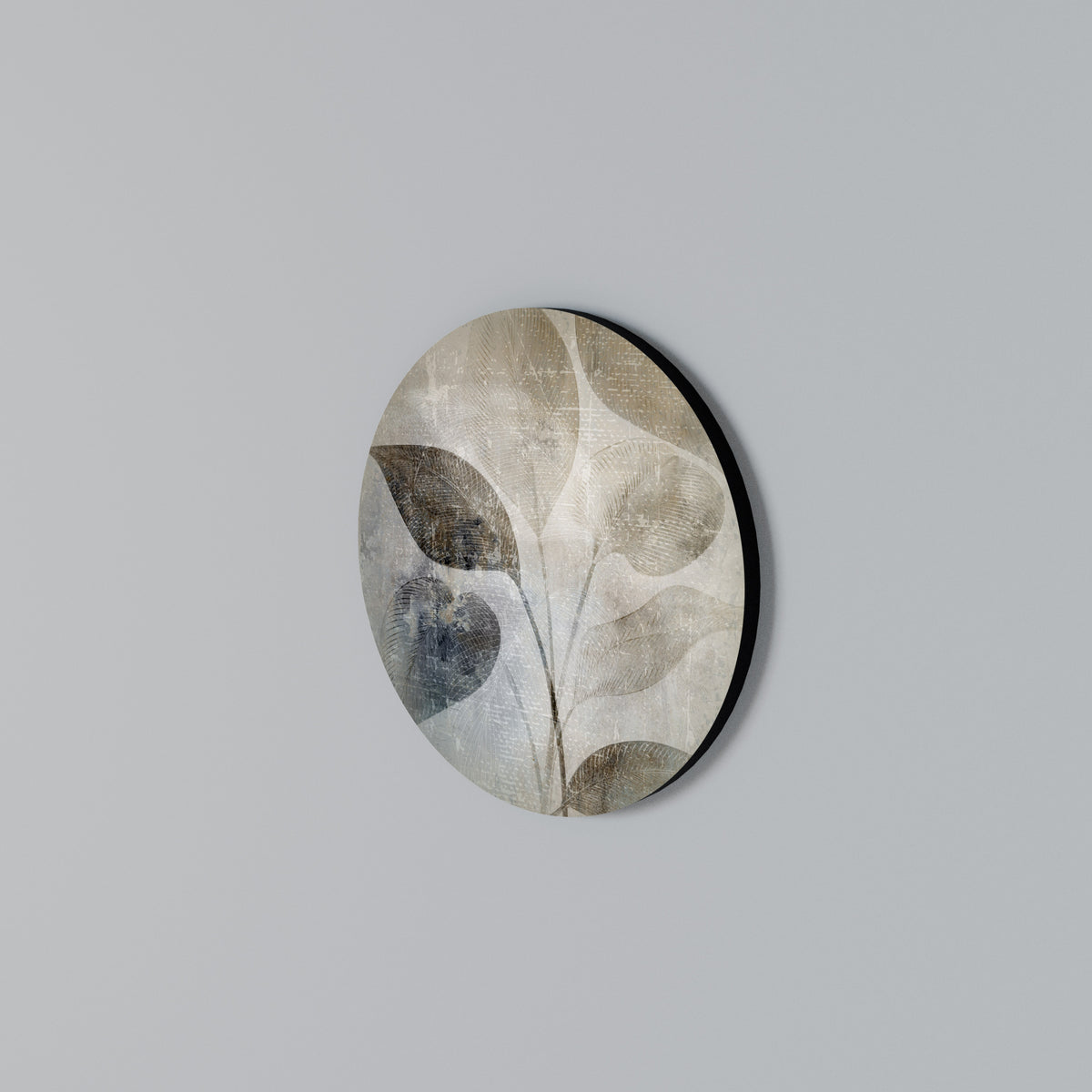SERENE BOTANICAL HARMONY Arte de pared redondo