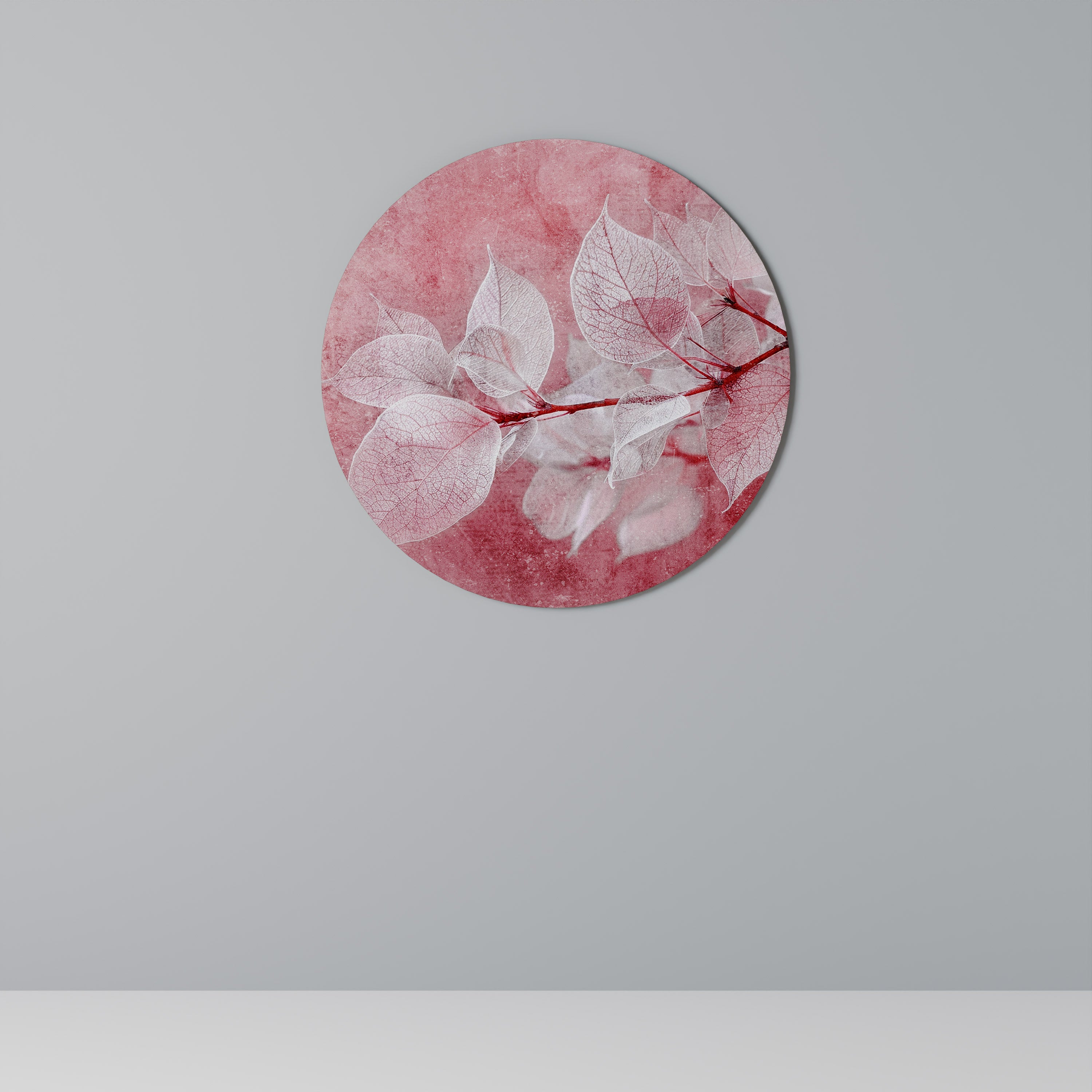 ETHERAL PETAL GLOW Round Wall Art
