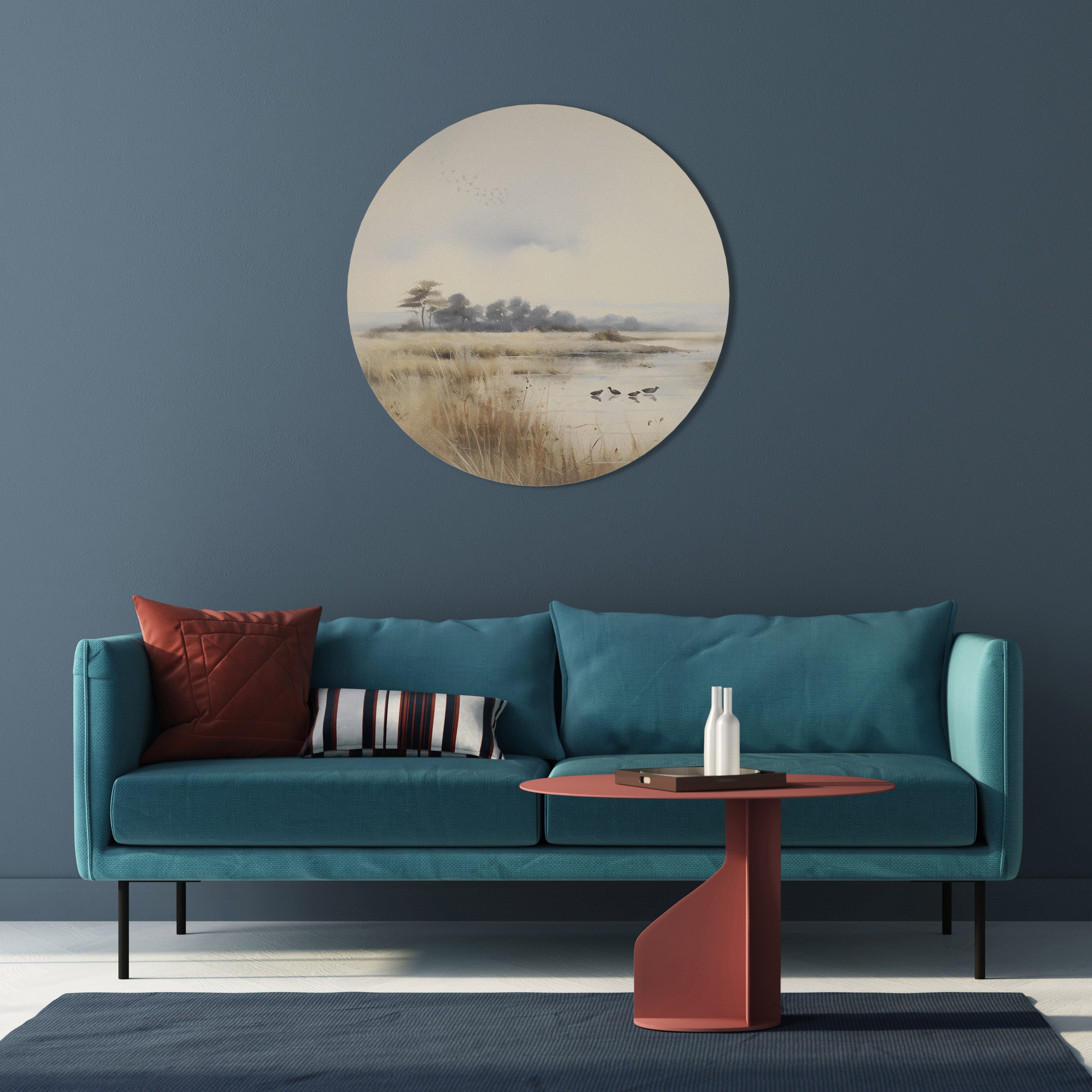 LAKESIDE NOSTALGY Round Wall Art