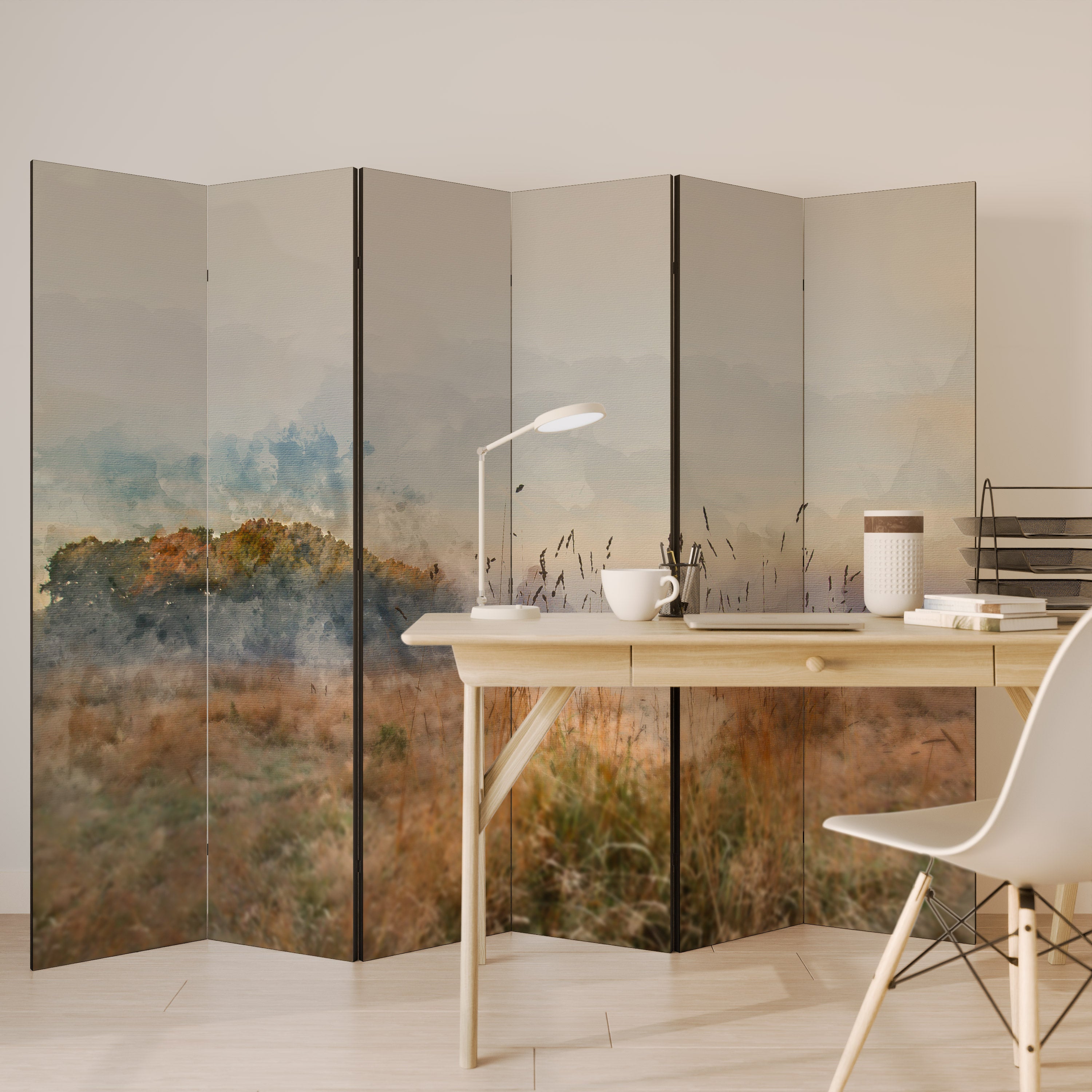 Biombo decorativo de 6 paneles TRISTEZA DE VERANO