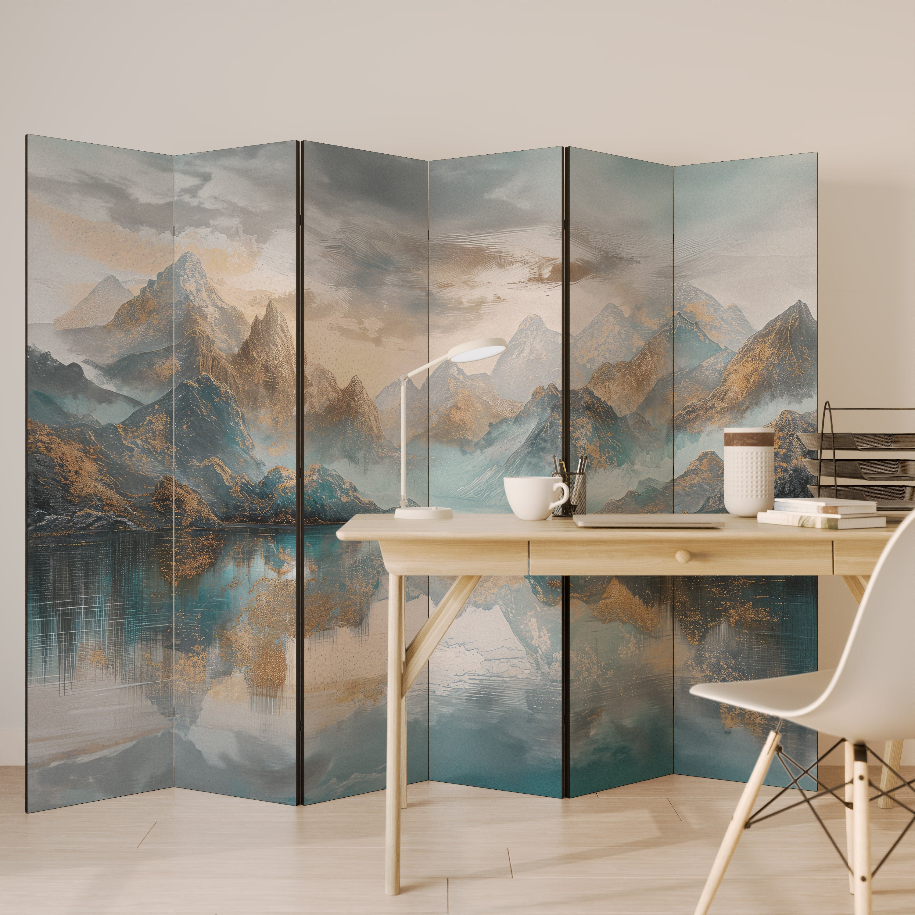 Biombo decorativo de 6 paneles AZURE SUMMITS