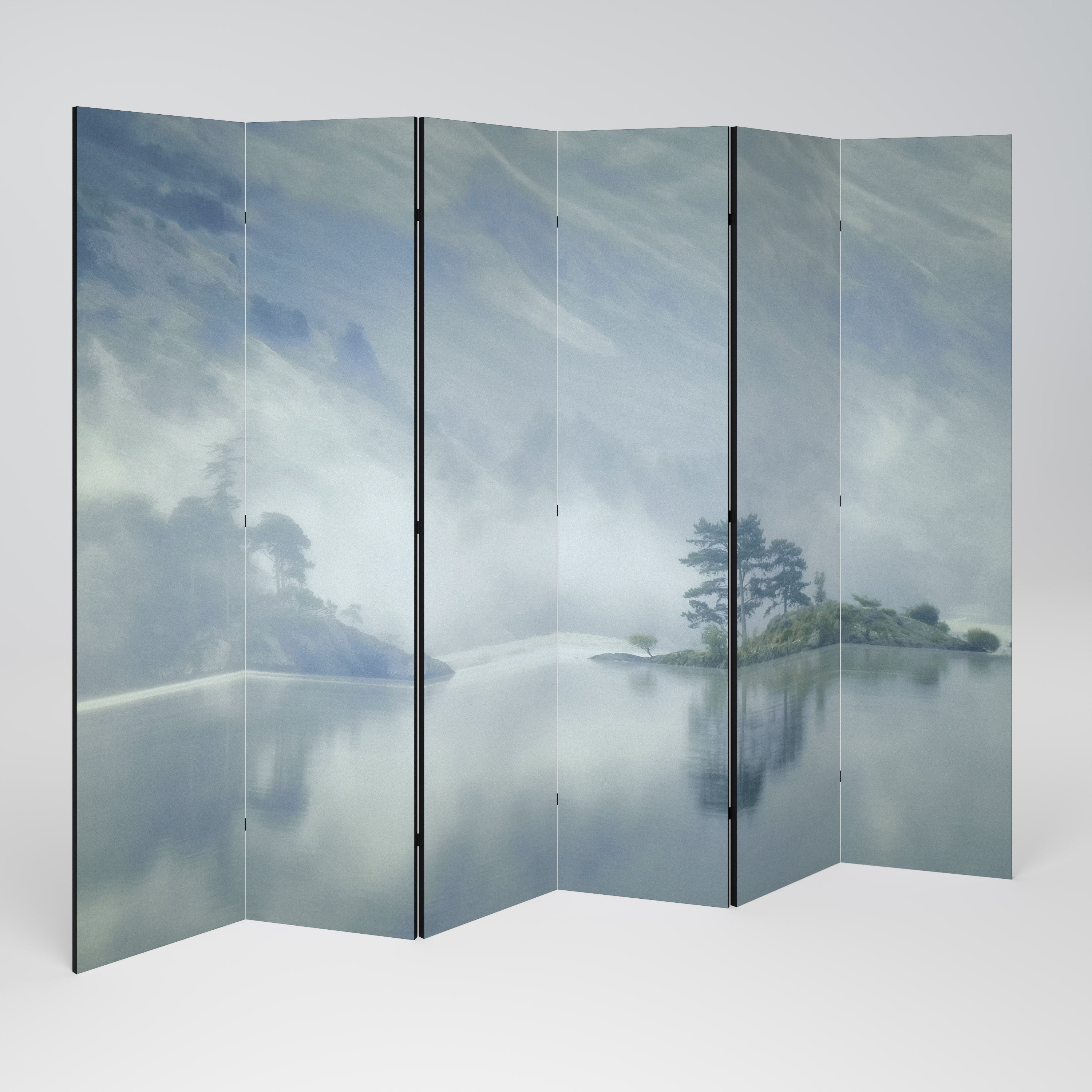 Biombo decorativo de 6 paneles SILVER LAKE