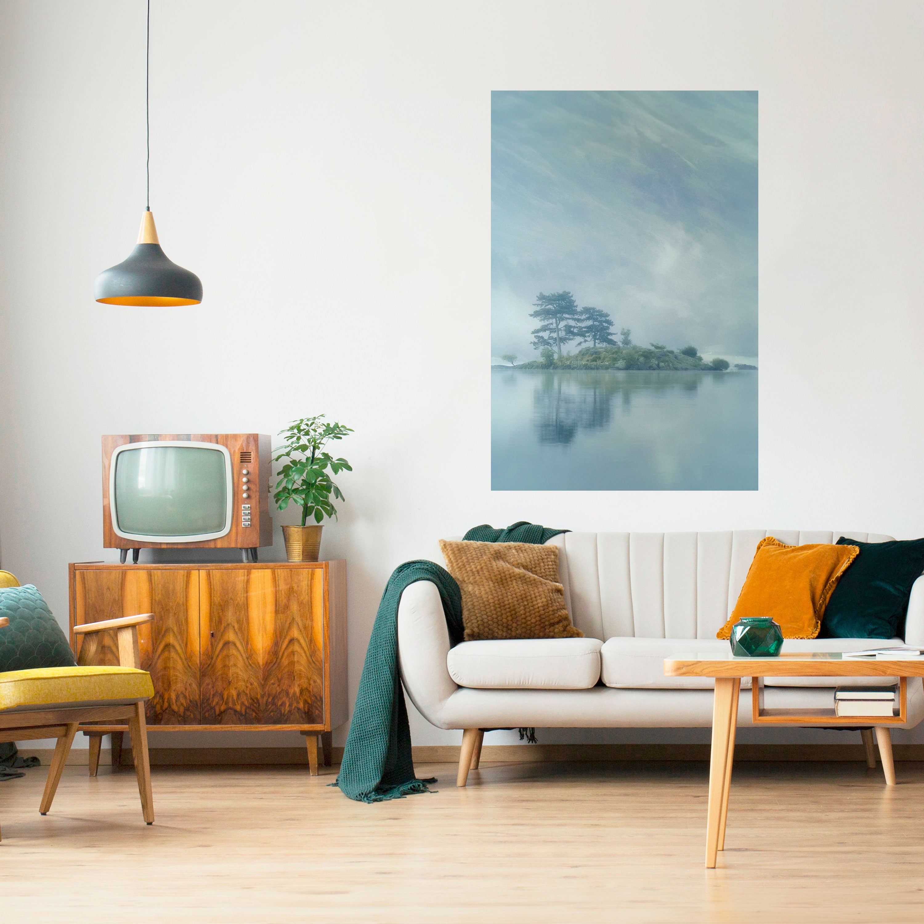 SILVER LAKE Peel and Stick Vertical Poster