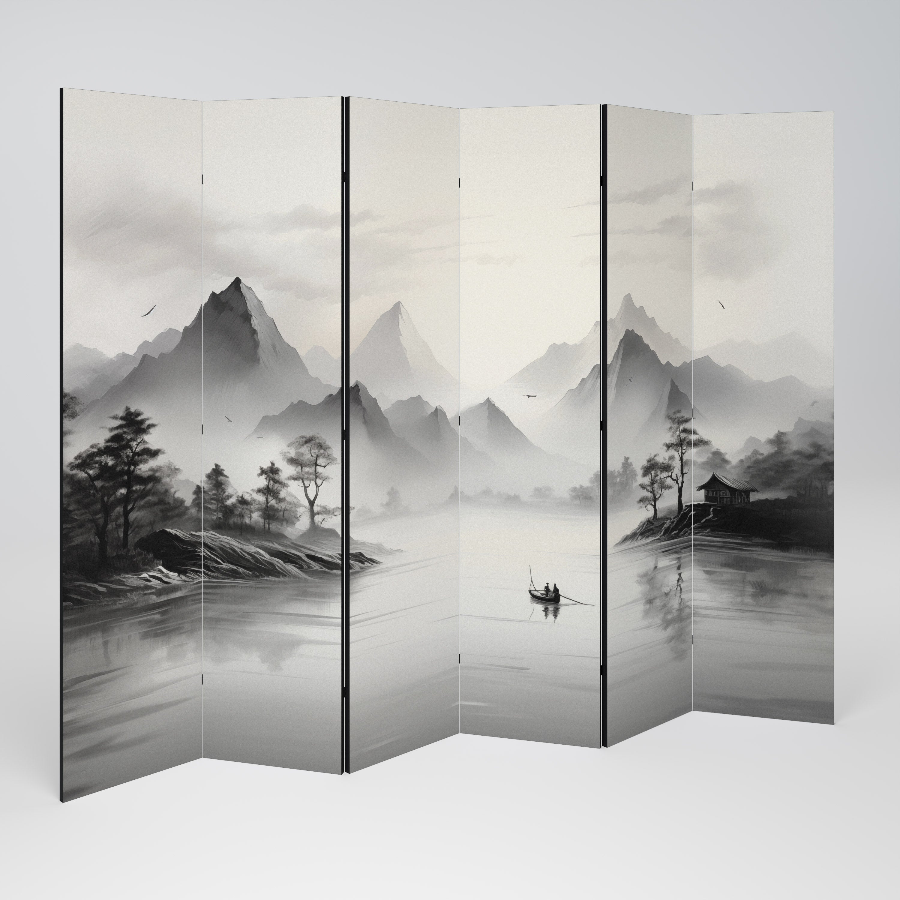 Biombo decorativo de 6 paneles ASIAN VENTURE
