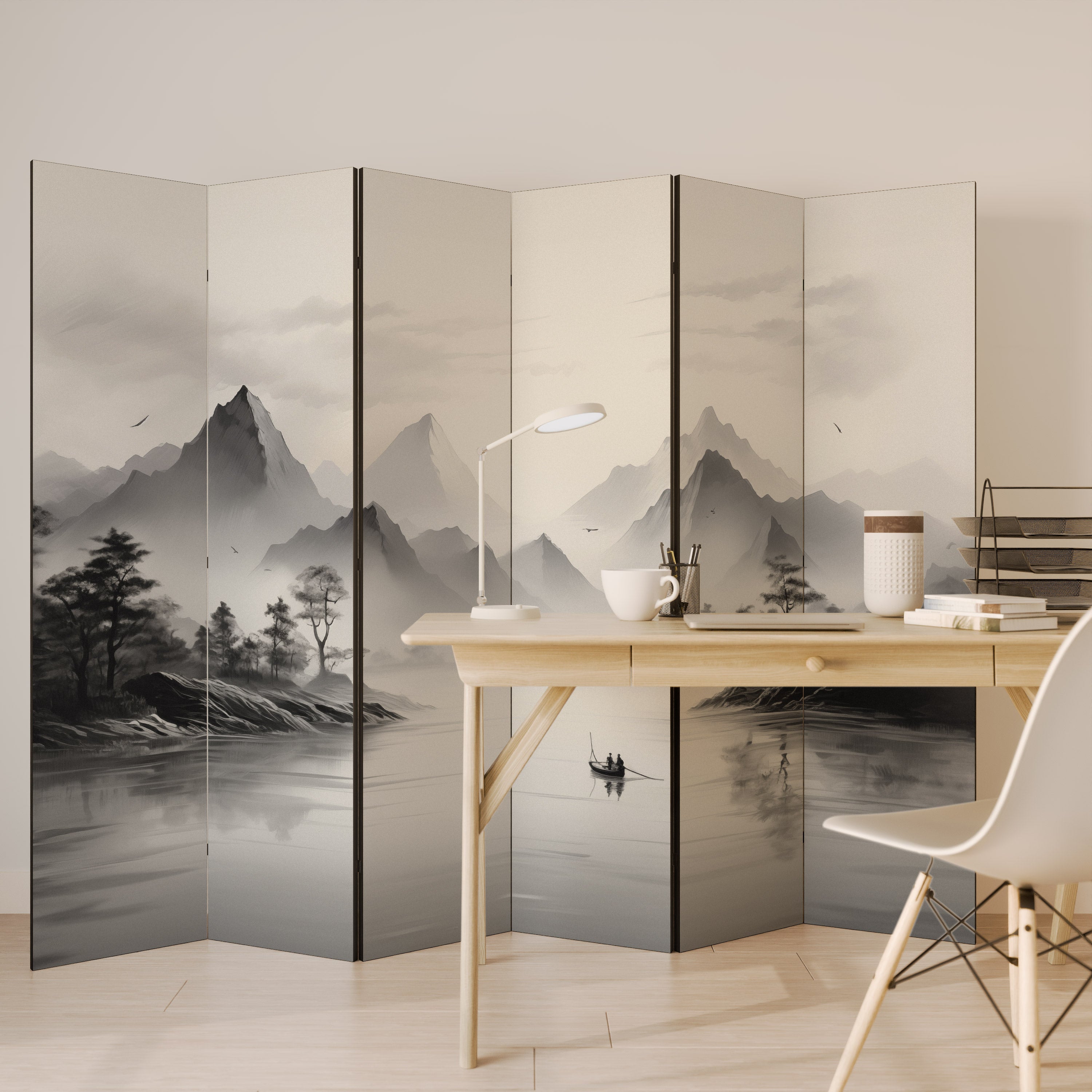 Biombo decorativo de 6 paneles ASIAN VENTURE