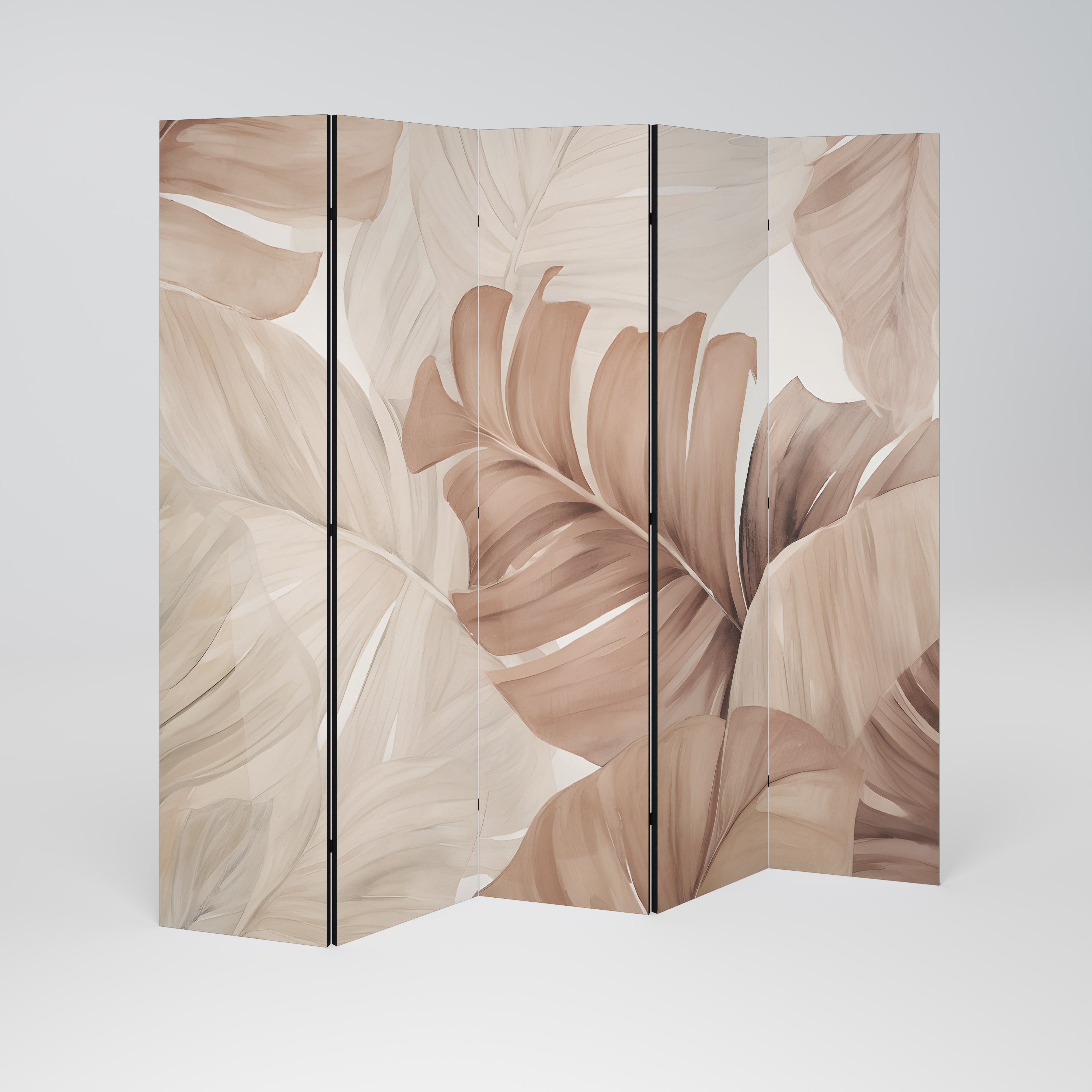 SOFT TONES OF FOLIAGE Decorative 5-Panel Room Divider
