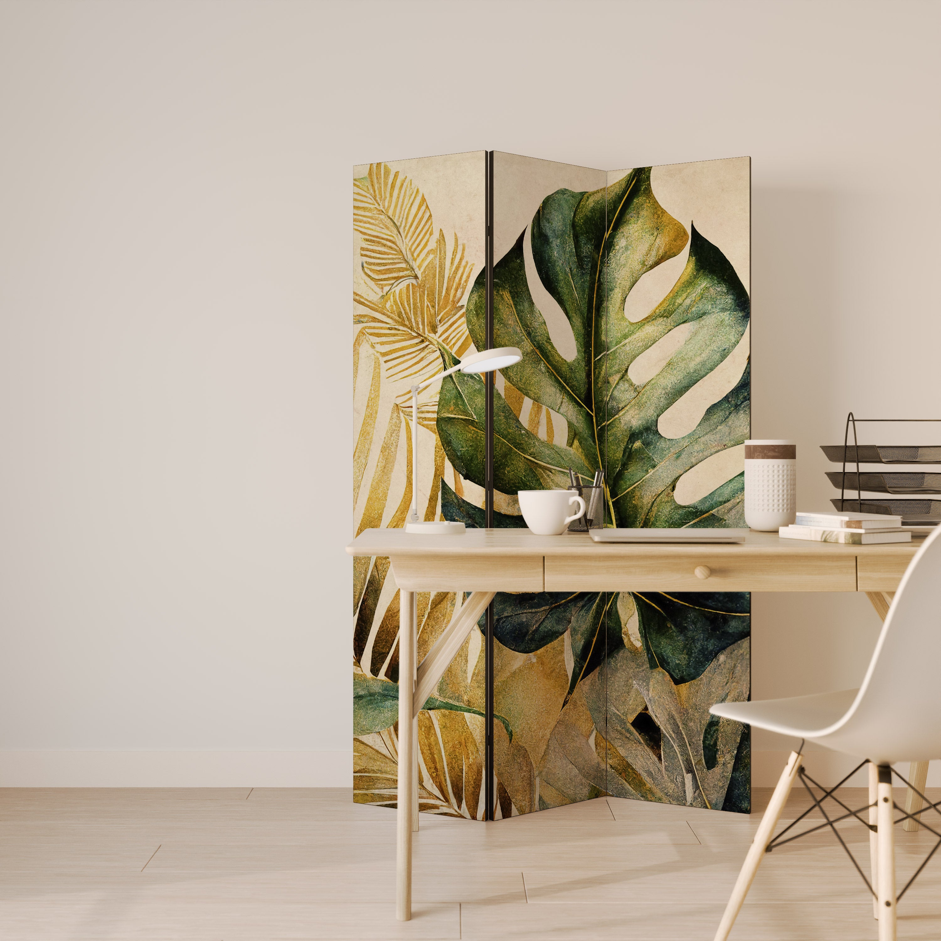 Biombo decorativo de 3 paneles NATURE'S LYRICS