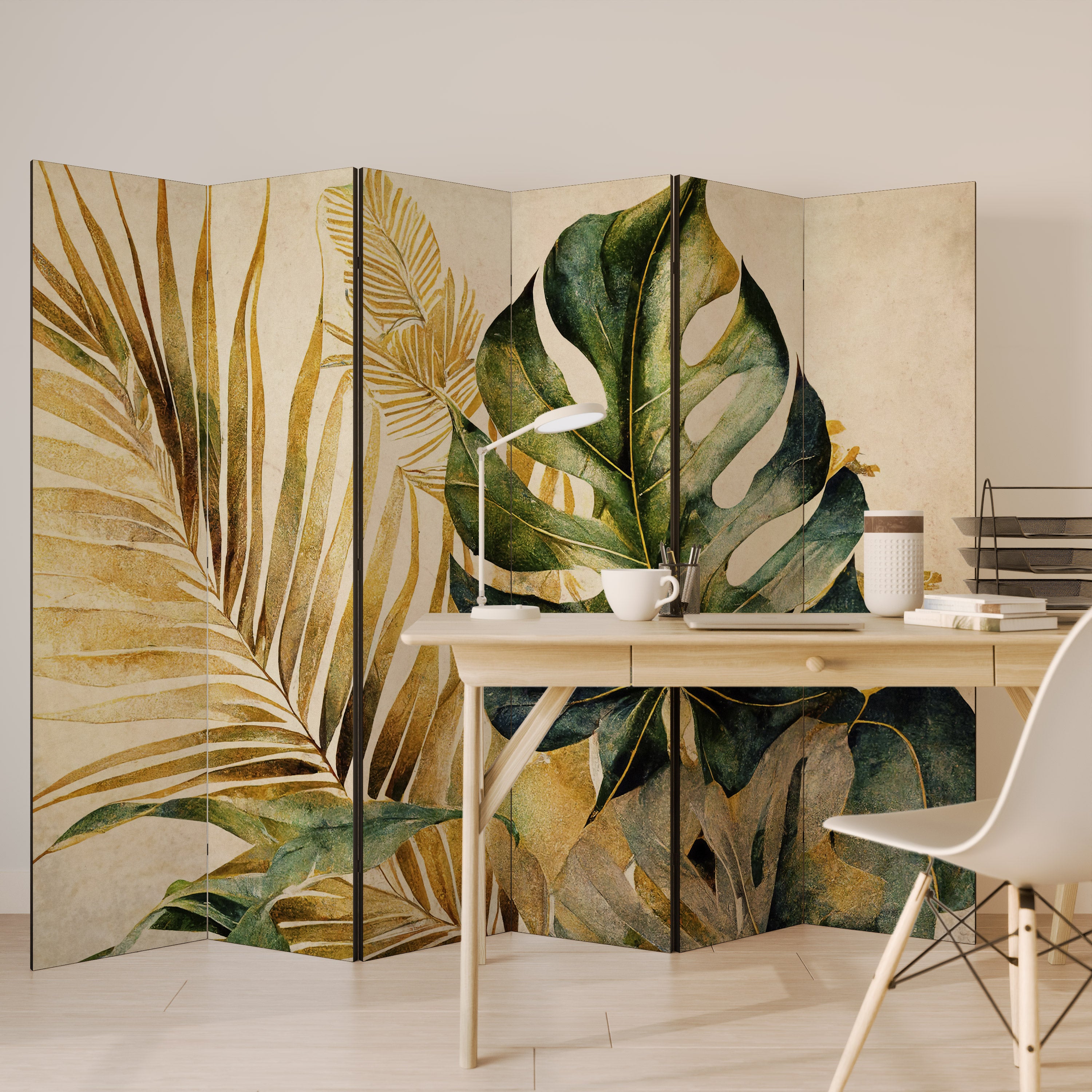 Biombo decorativo de 6 paneles NATURE'S LYRICS