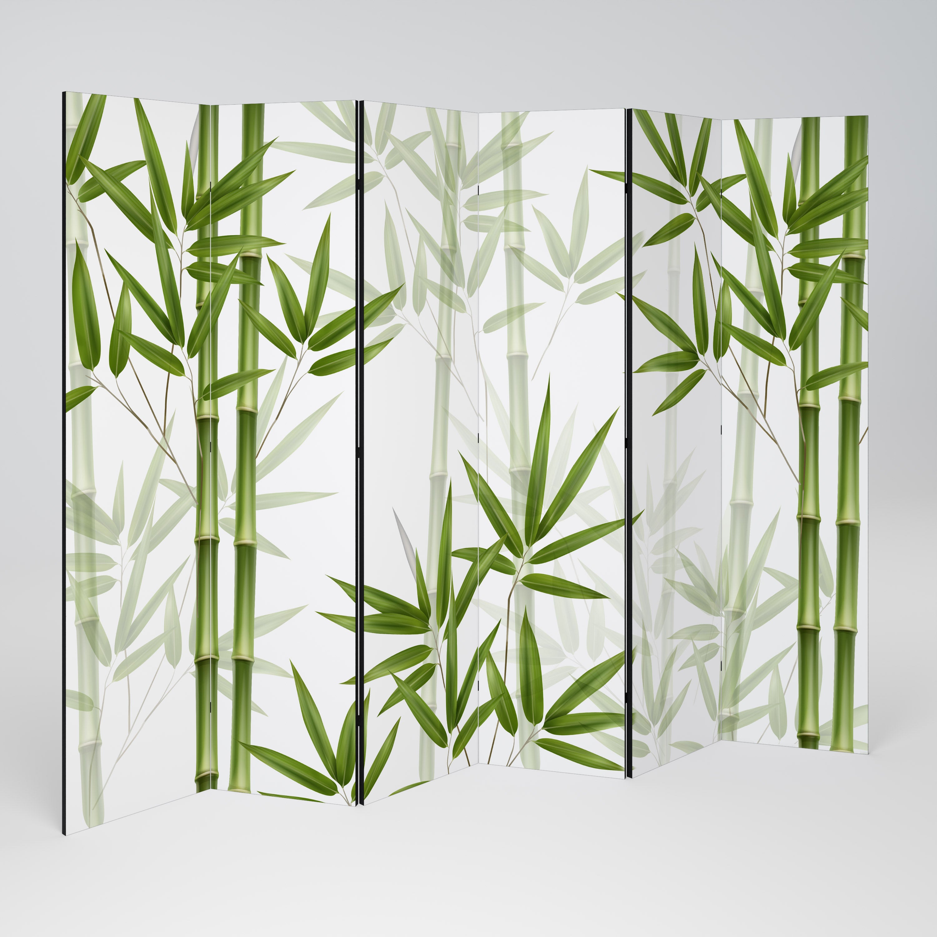 Biombo decorativo de 6 paneles SERENE BAMBOO WHISPERS