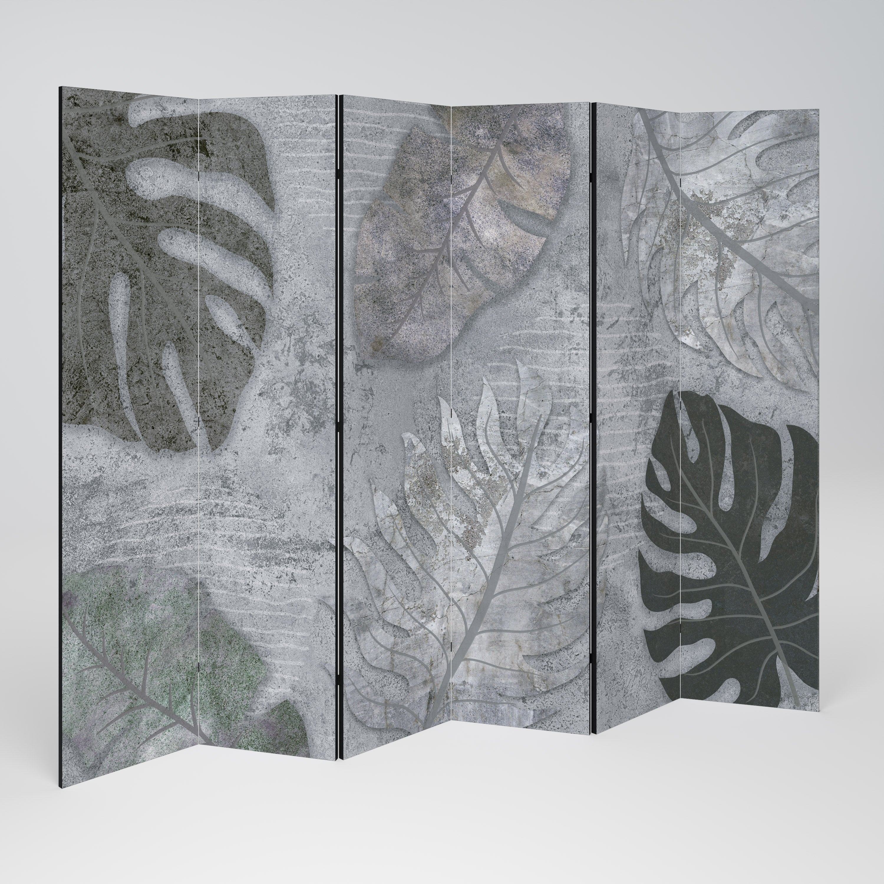 Biombo decorativo de 6 paneles VINTAGE GREENERY