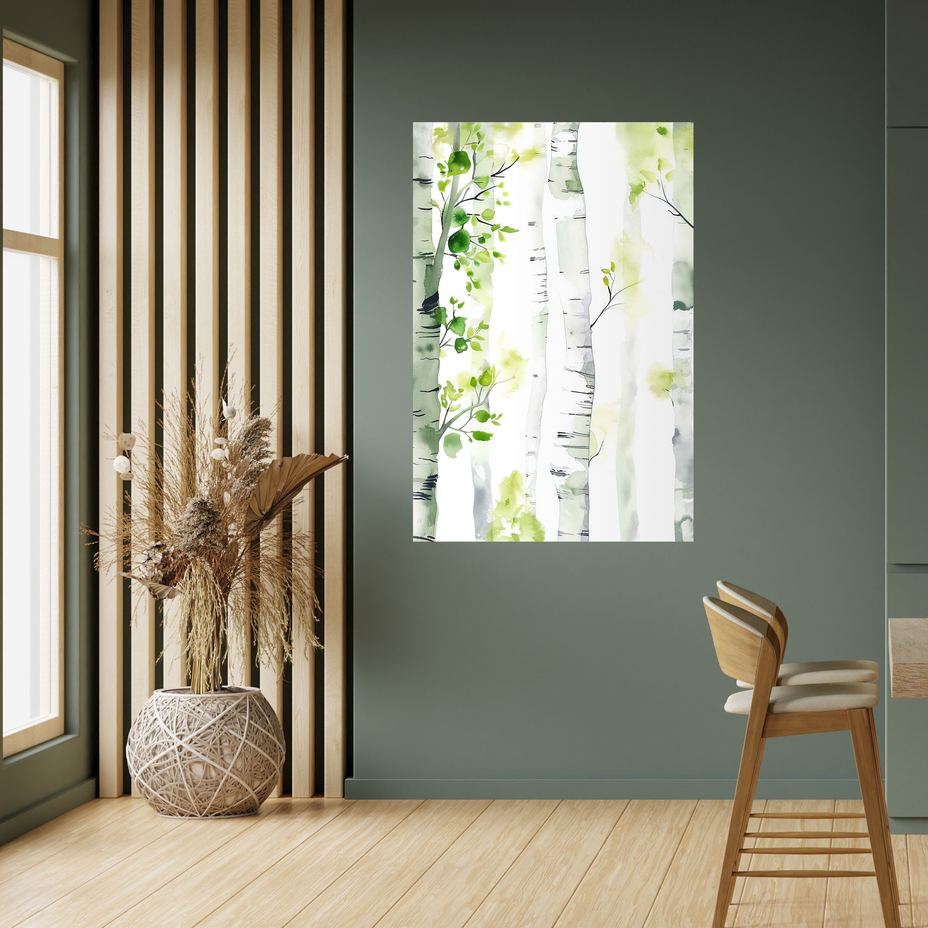 BIRCHY SOLACE Peel and Stick Vertical Poster