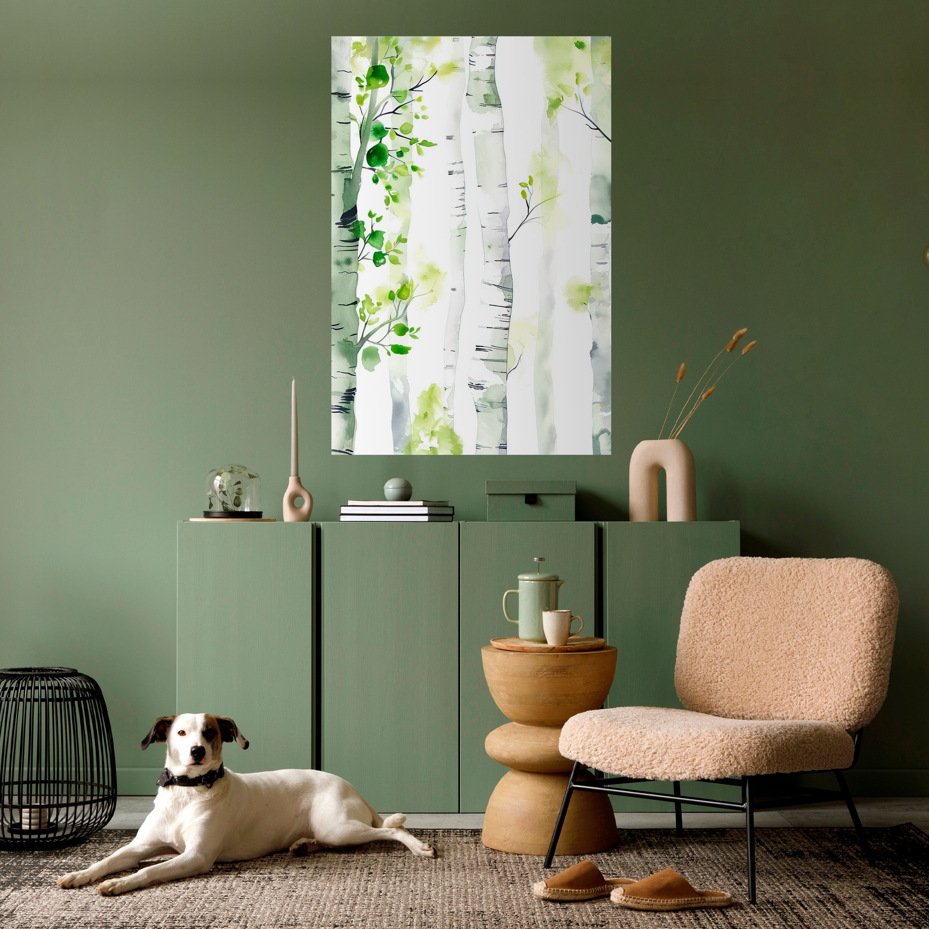 BIRCHY SOLACE Peel and Stick Vertical Poster
