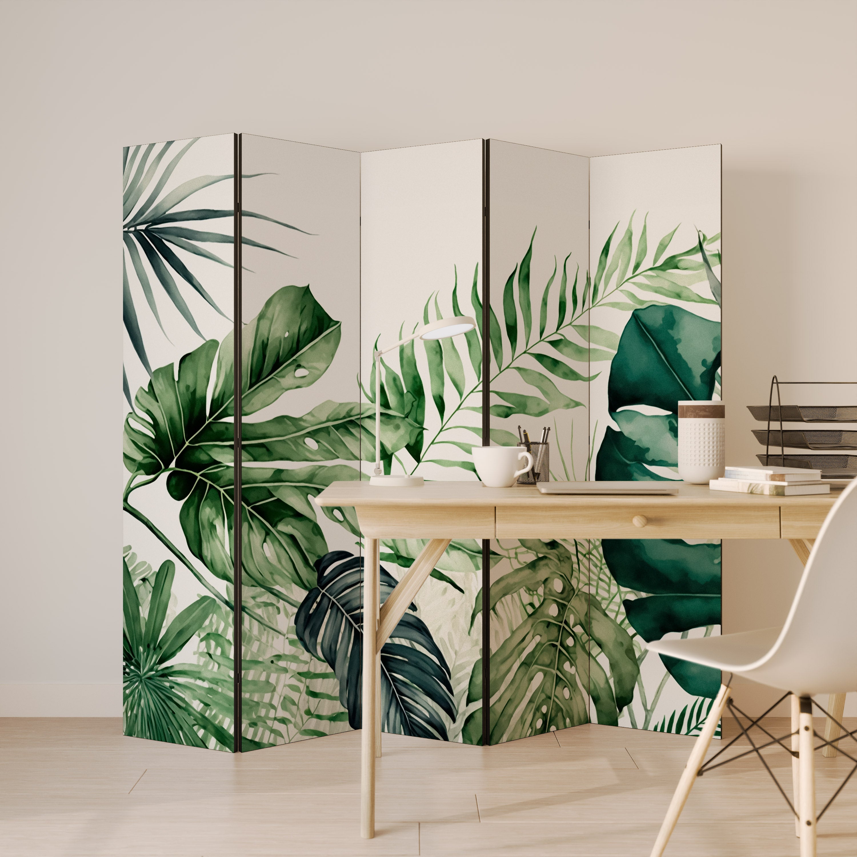 MONSTERA DREAM Decorative 5-Panel Room Divider