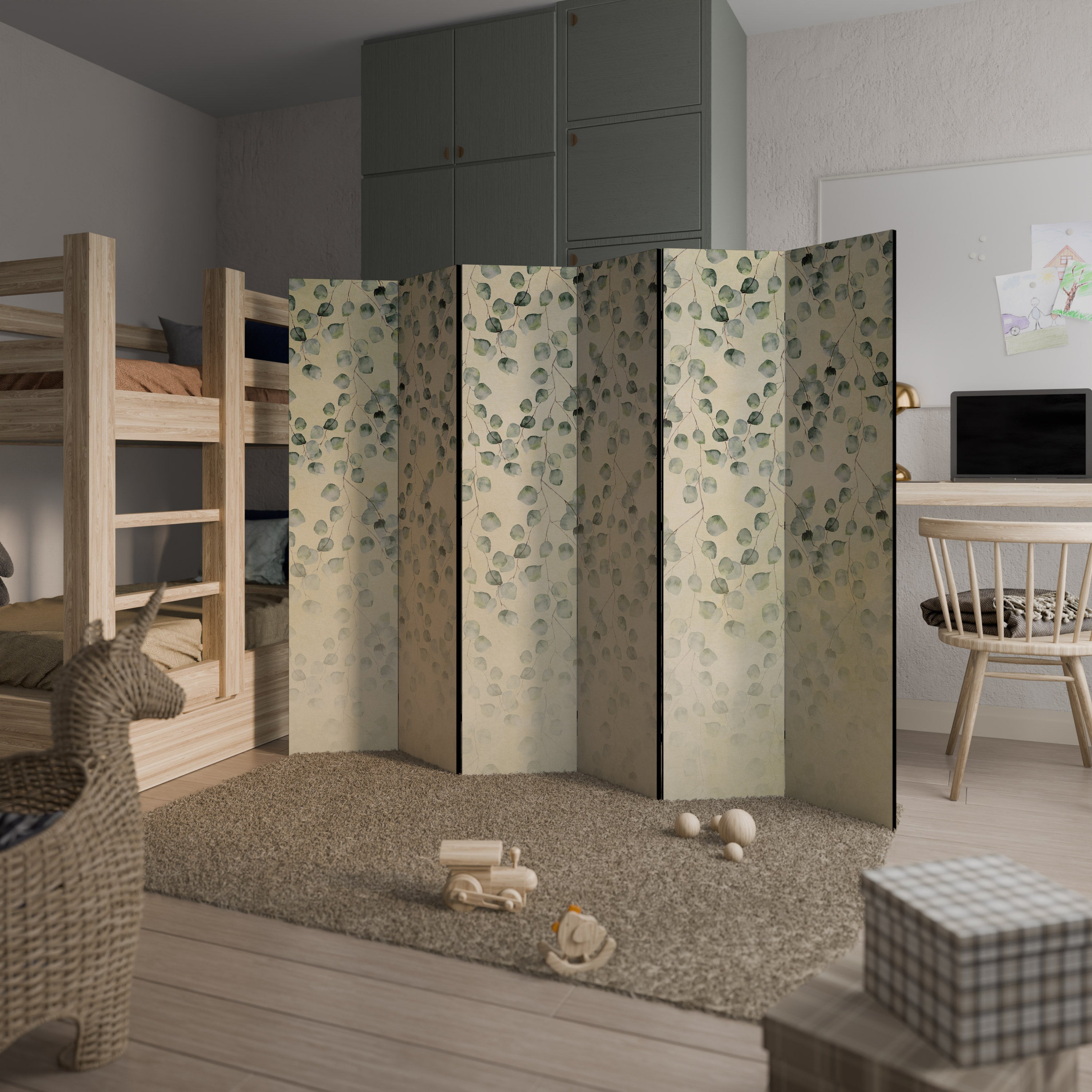 Biombo decorativo de 6 paneles TESSERACT HIDDEN GARDEN