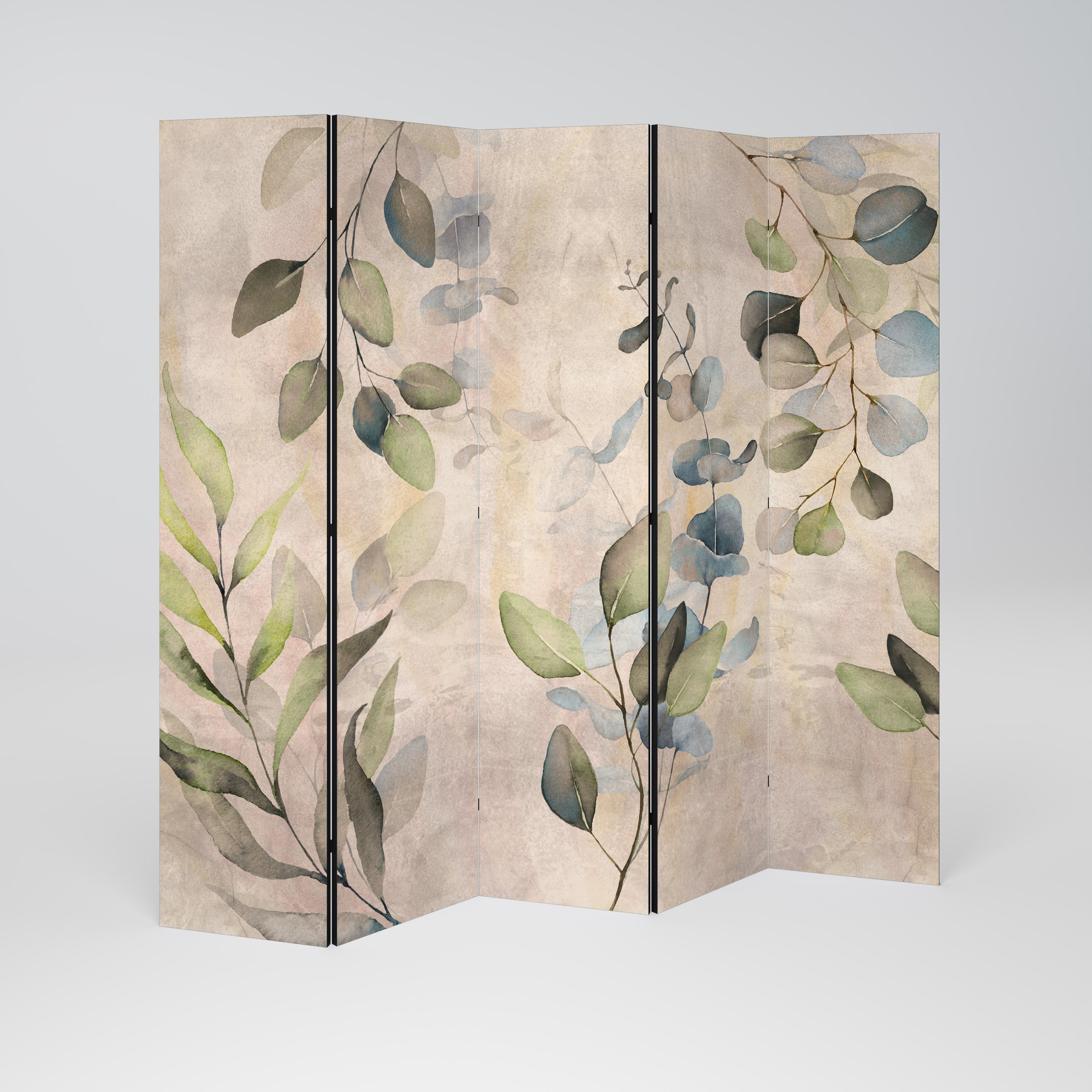 SOFT EARTHEN EMBRACE Decorative 5-Panel Room Divider