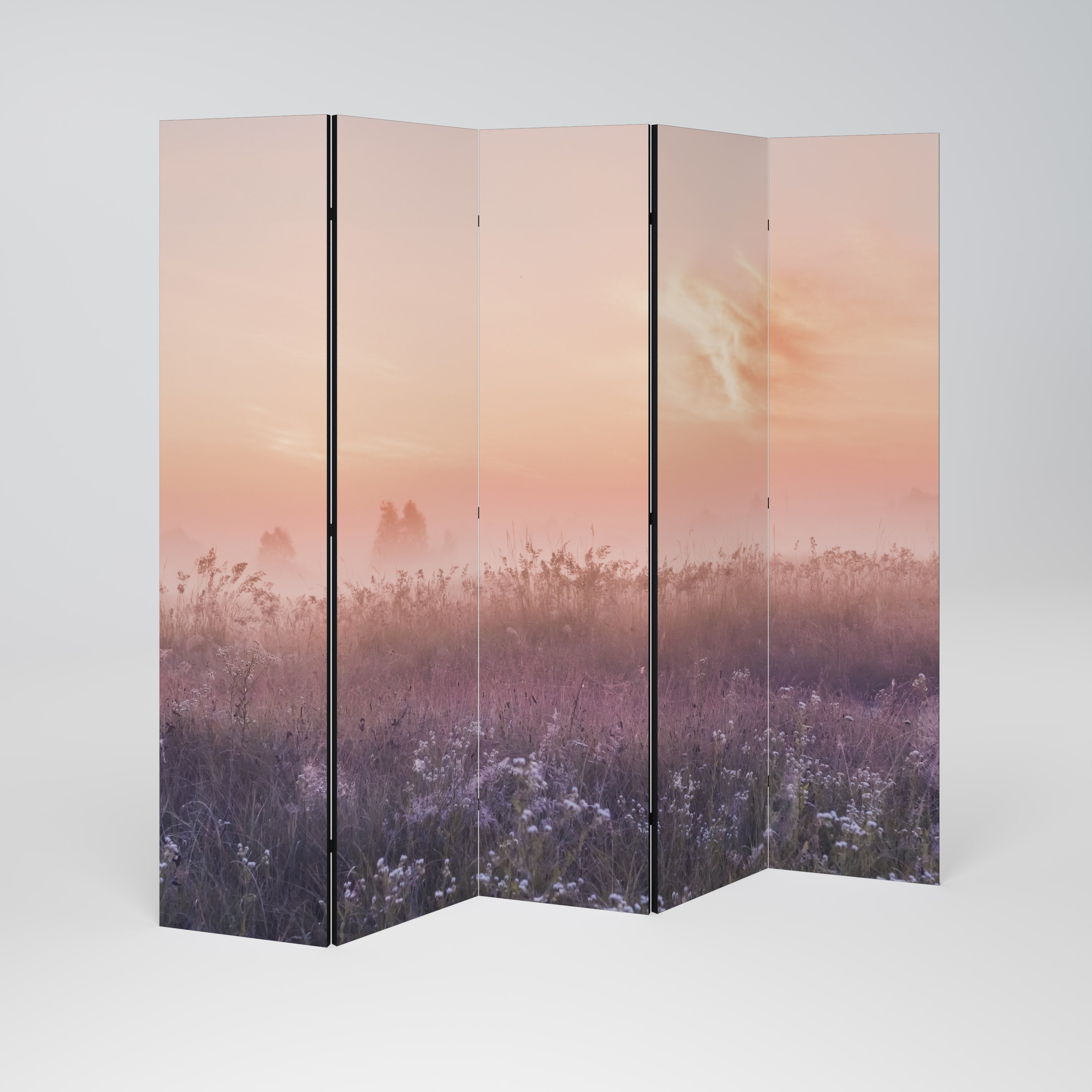 ENCHANTED MORNING VEIL Decorative 5-Panel Room Divider