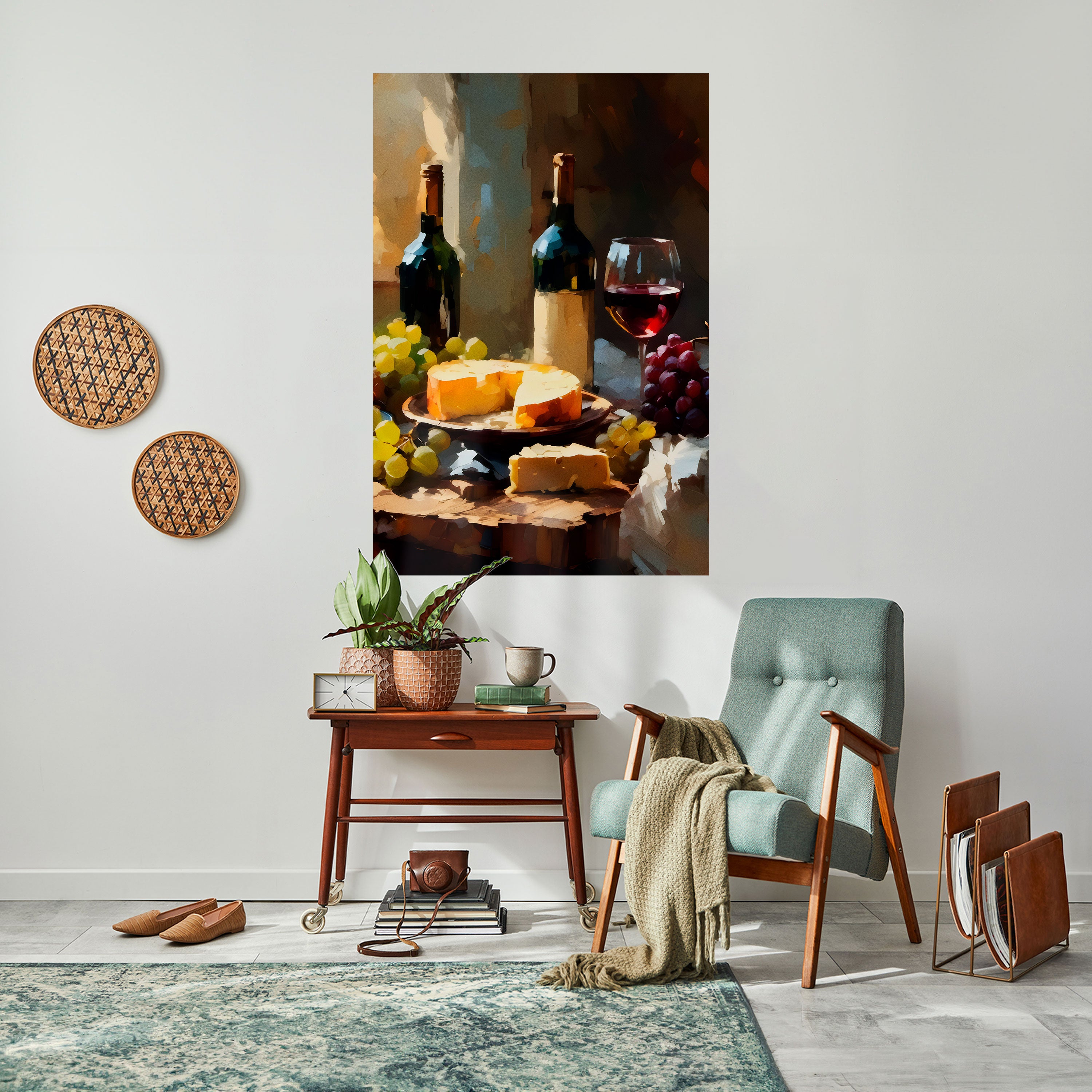 VINTAGE VINEYARD LUXURY Peel and Stick Vertical Poster
