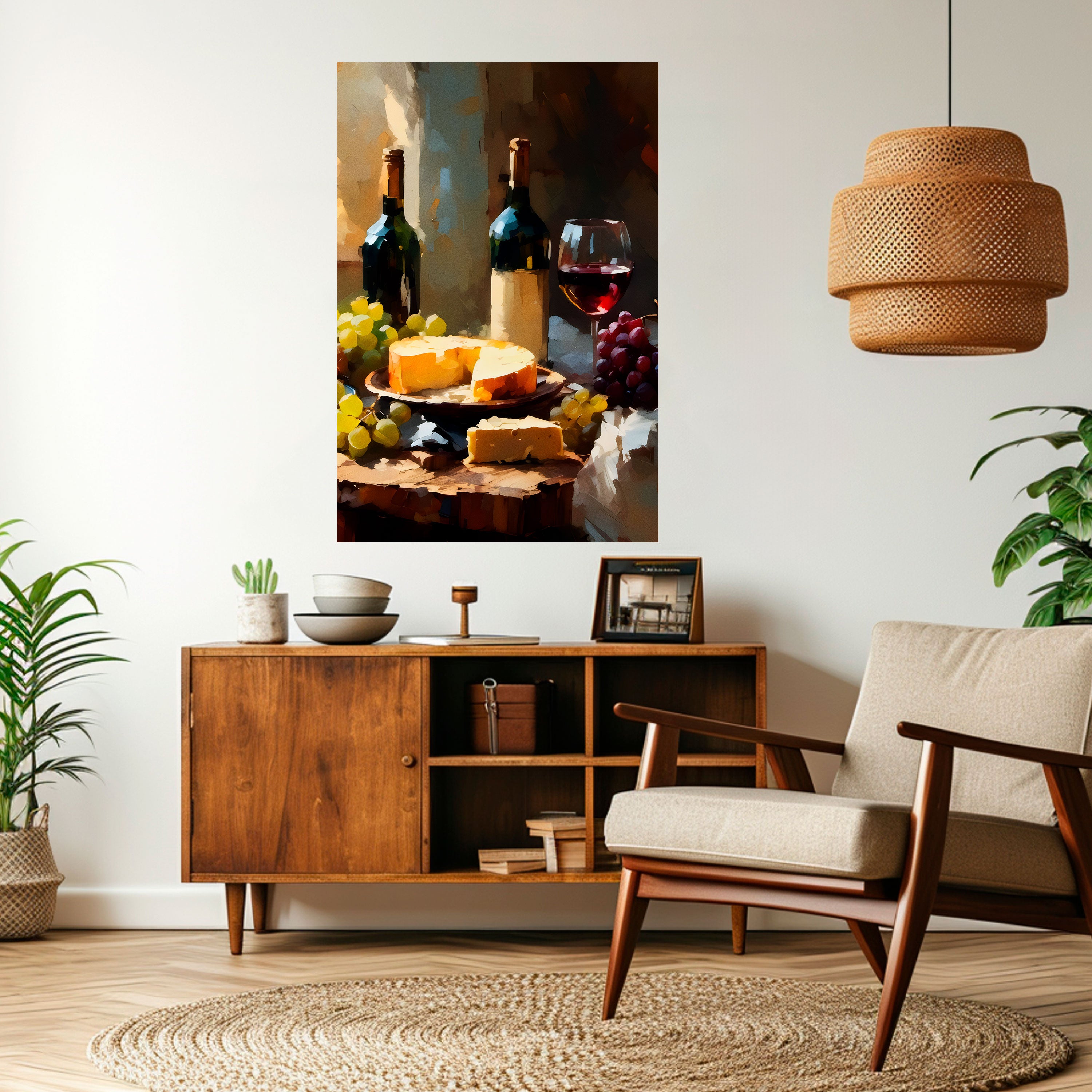 VINTAGE VINEYARD LUXURY Peel and Stick Vertical Poster