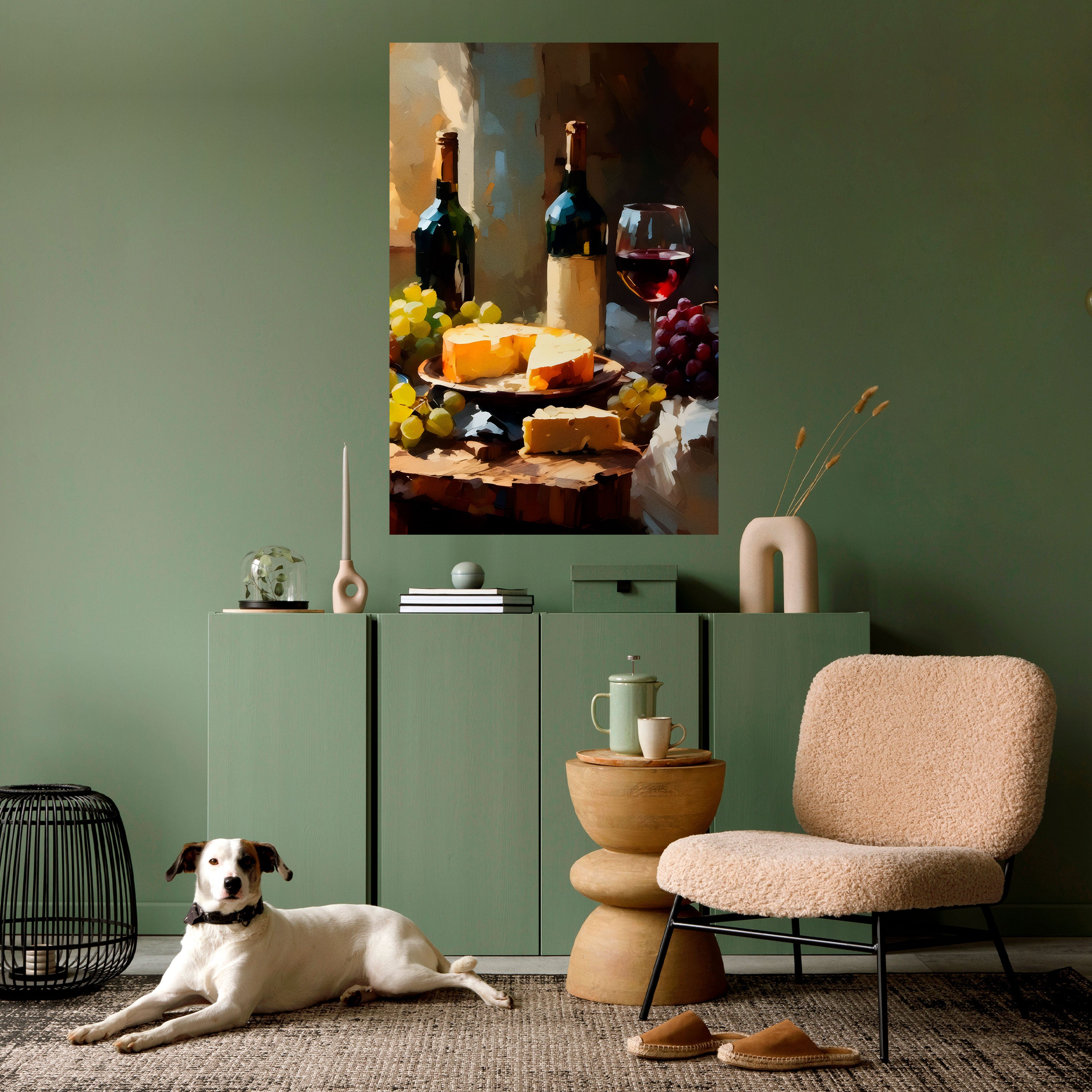 VINTAGE VINEYARD LUXURY Peel and Stick Vertical Poster