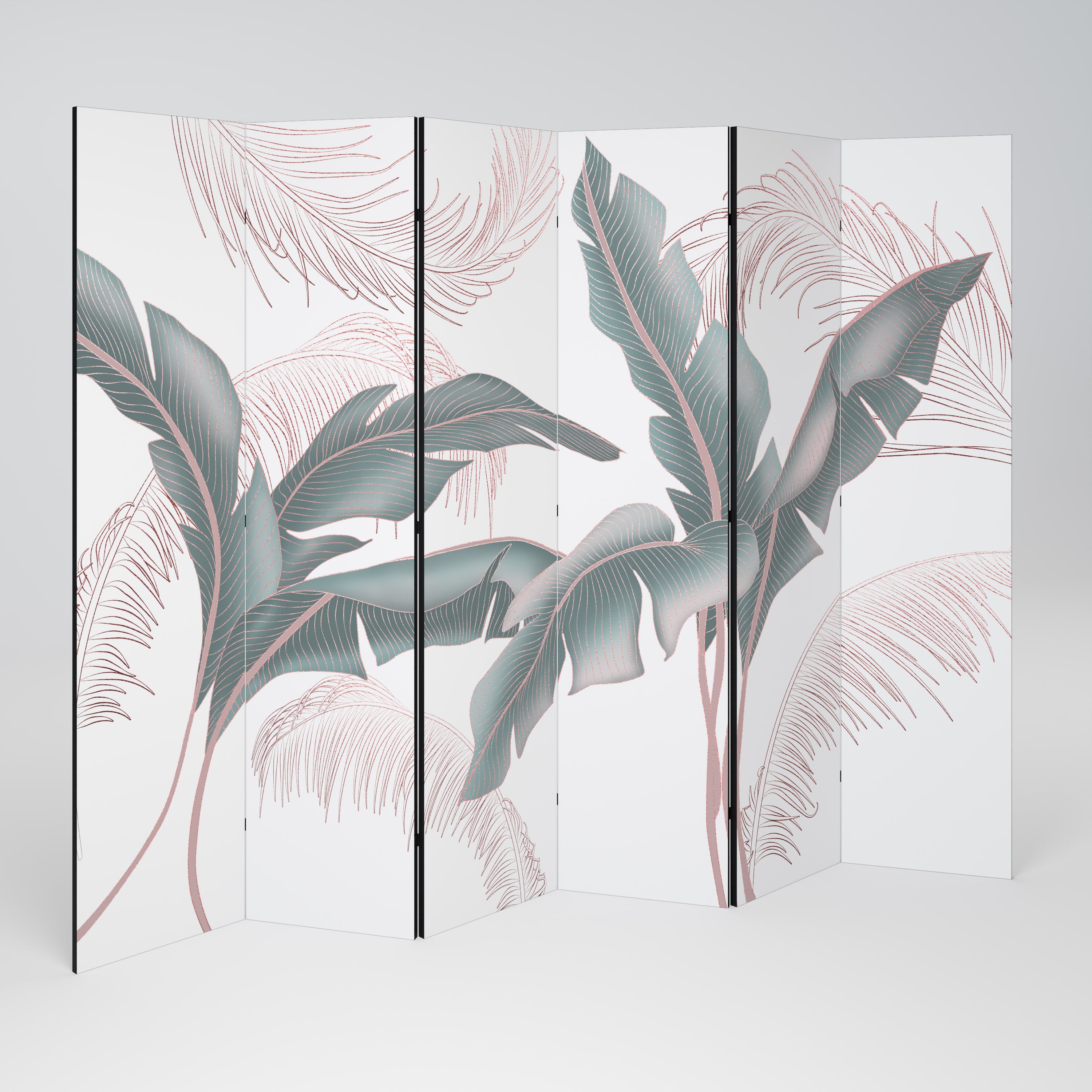 Biombo decorativo DELICATE BLISS de 6 paneles