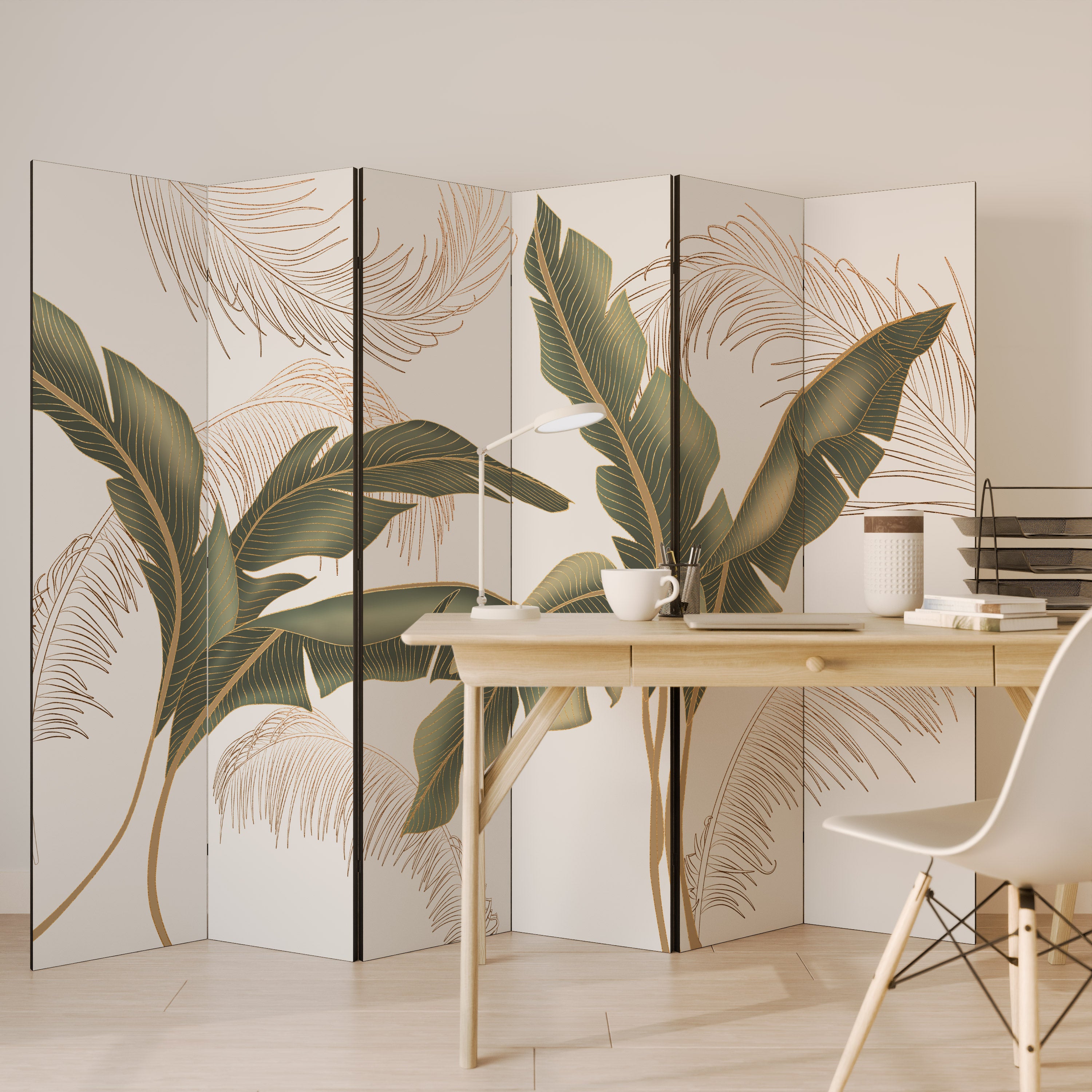 Biombo decorativo de 6 paneles Charm sutil