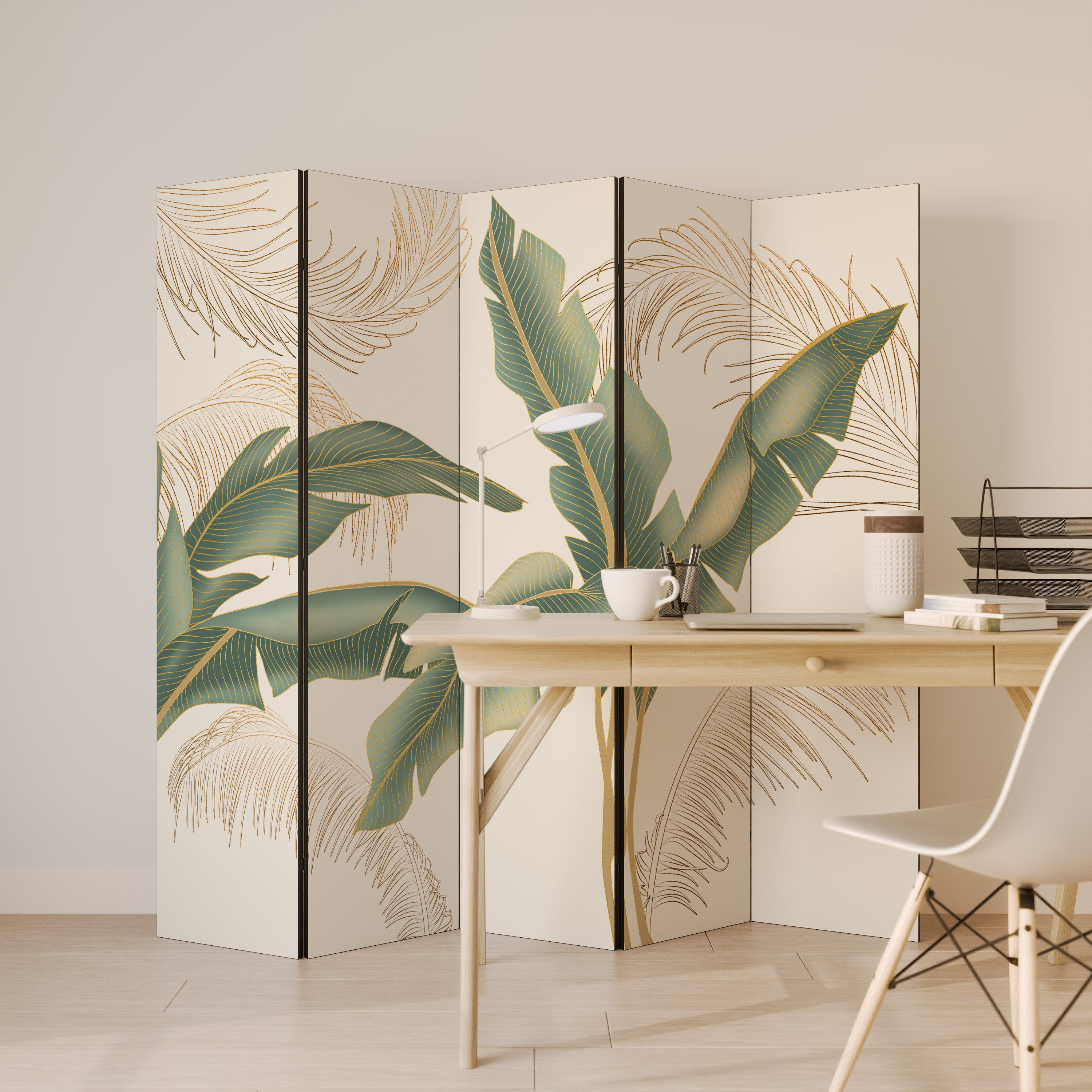 GENTLE HARMONY Decorative 5-Panel Room Divider