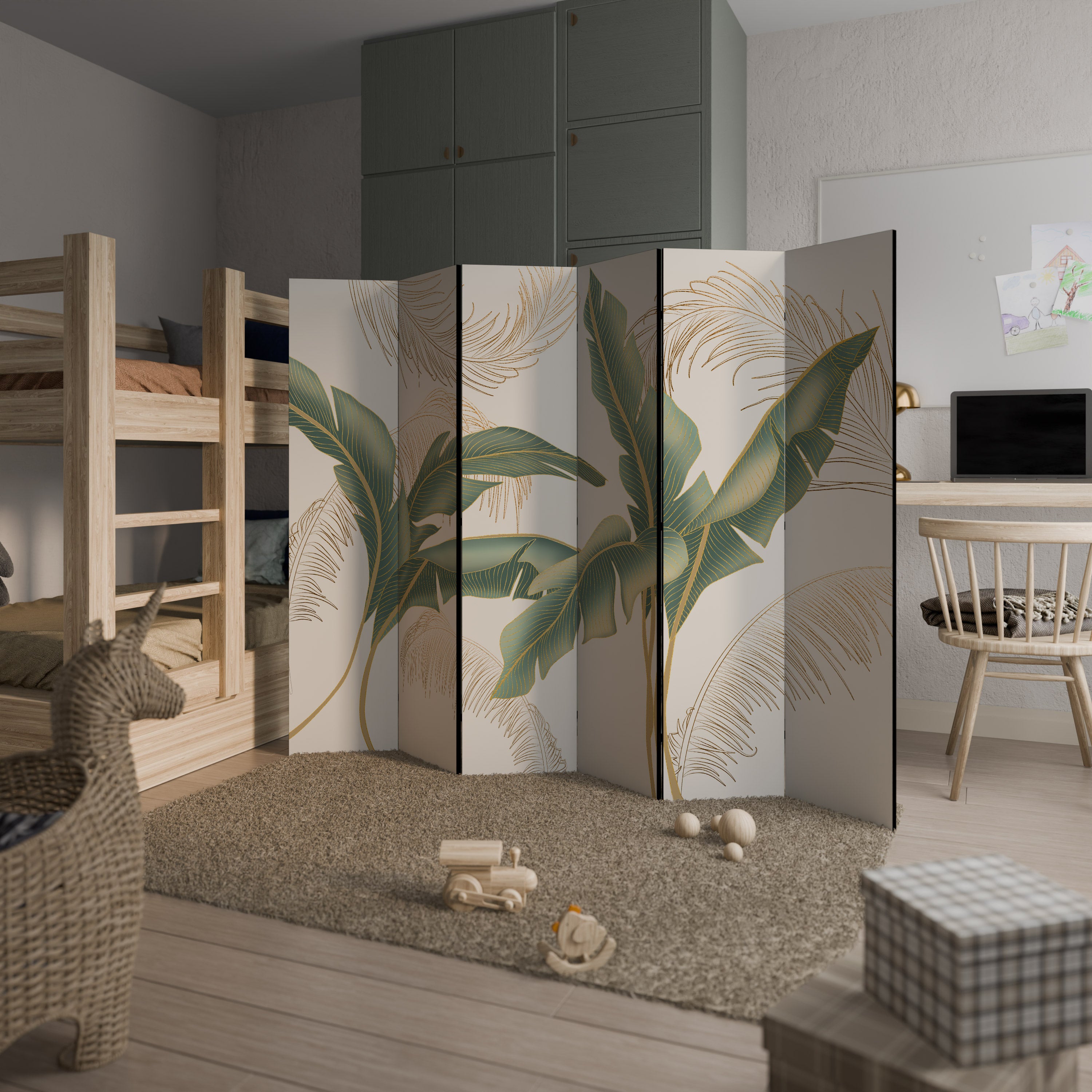 Biombo decorativo de 6 paneles GENTLE HARMONY