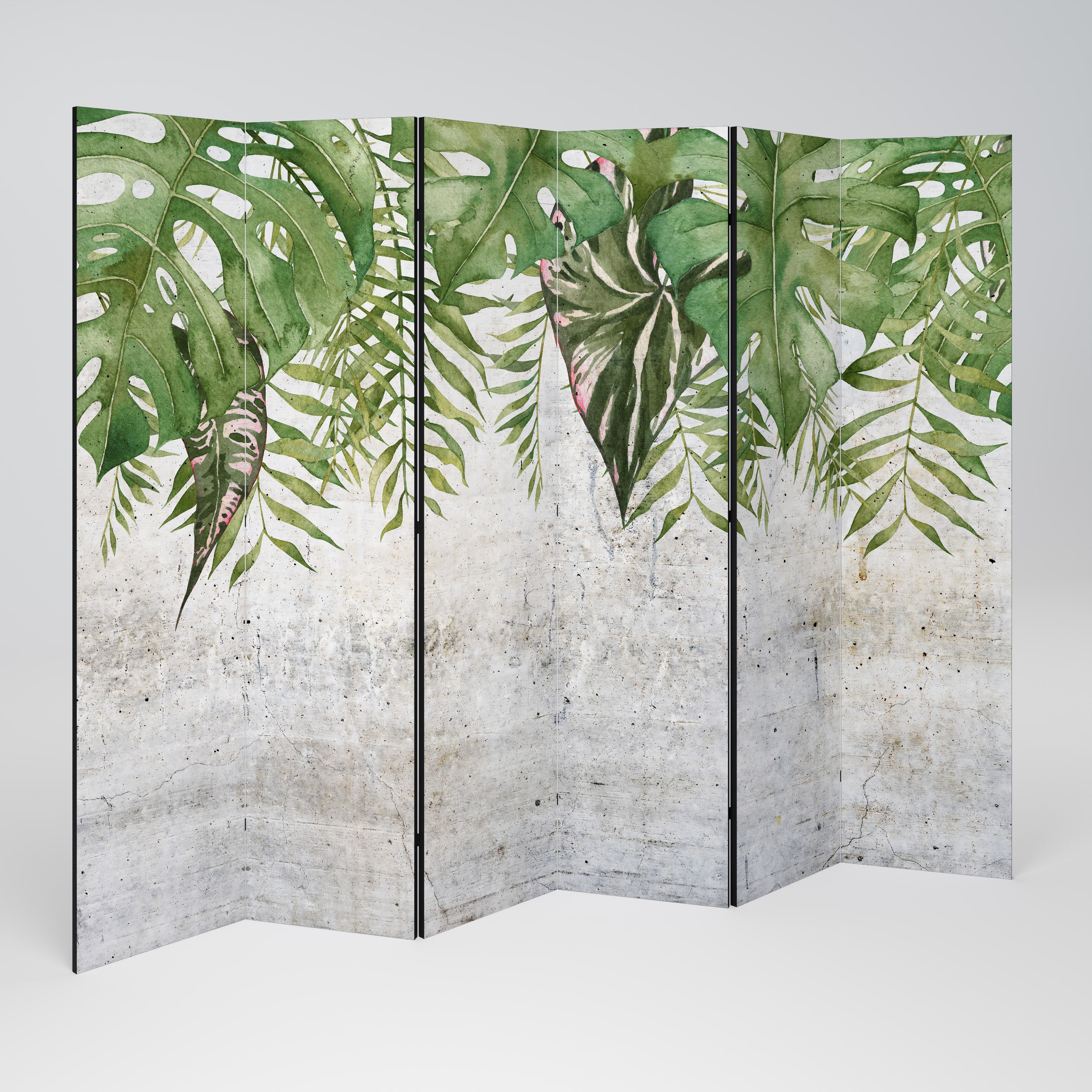 Biombo decorativo de 6 paneles URBAN TROPICS
