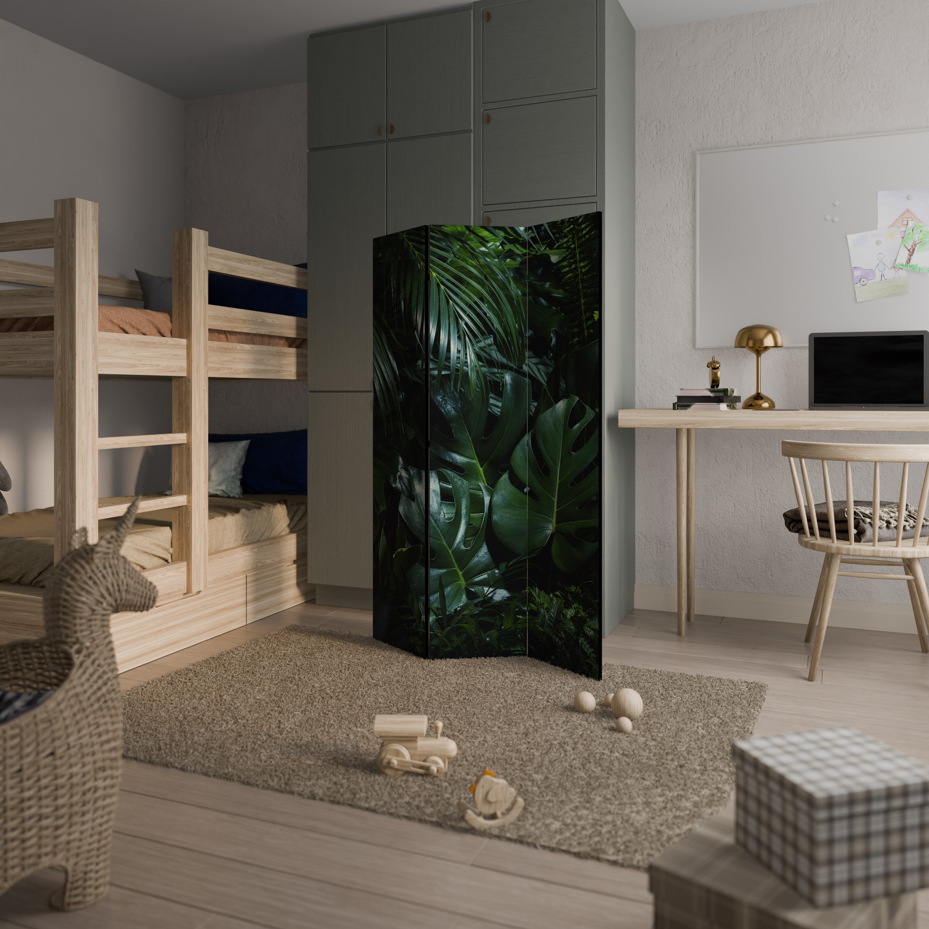 NATURE'S CLANDESTINE REVERIE Decorative 3-Panel Room Divider