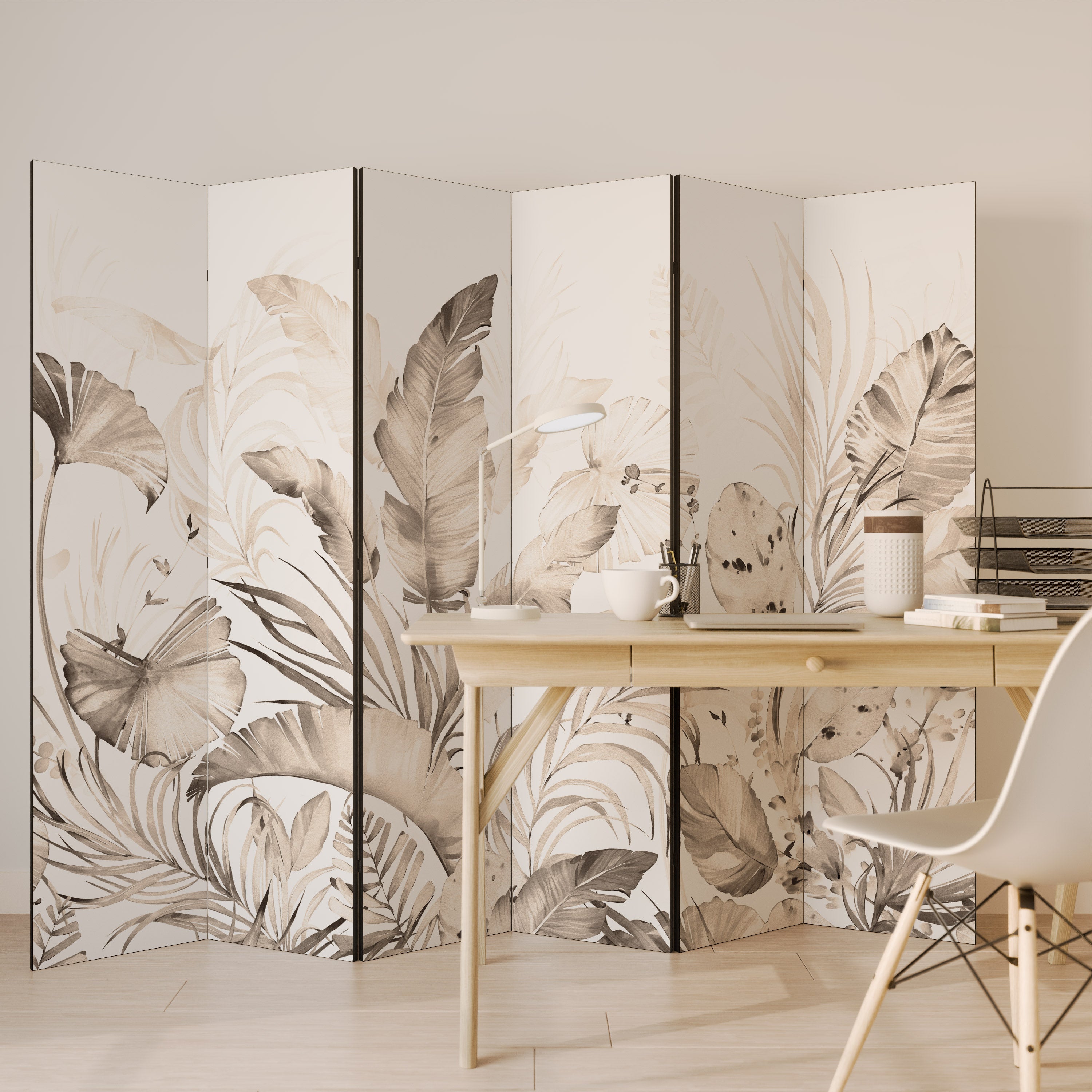 Biombo decorativo de 6 paneles WILD TENDERNESS