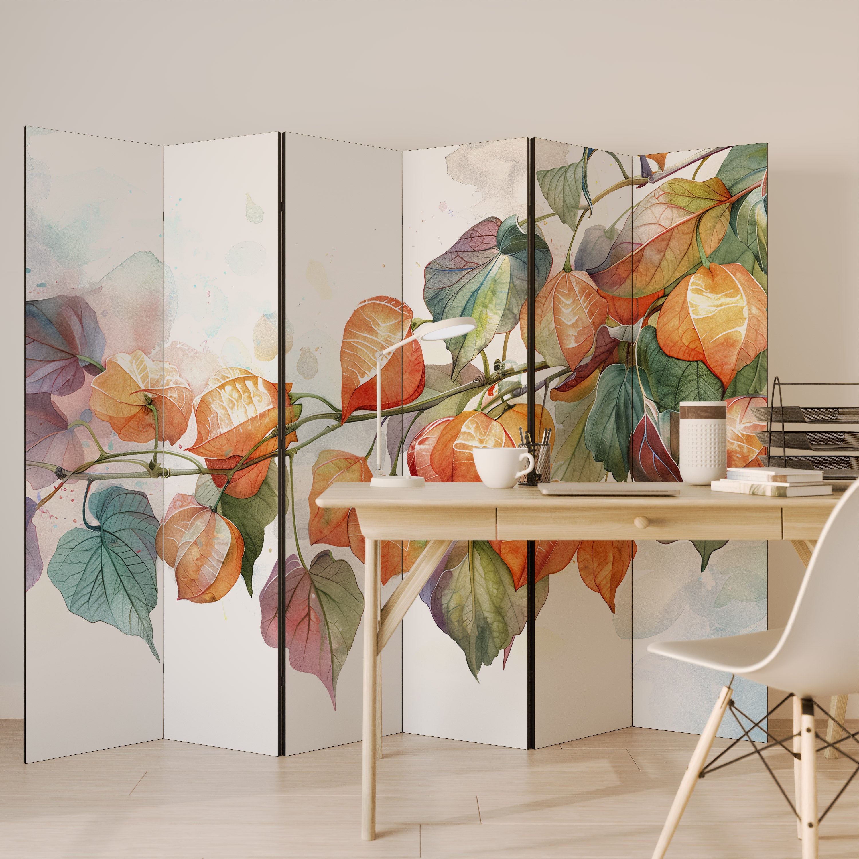 Biombo decorativo FLEETING DAYS de 6 paneles