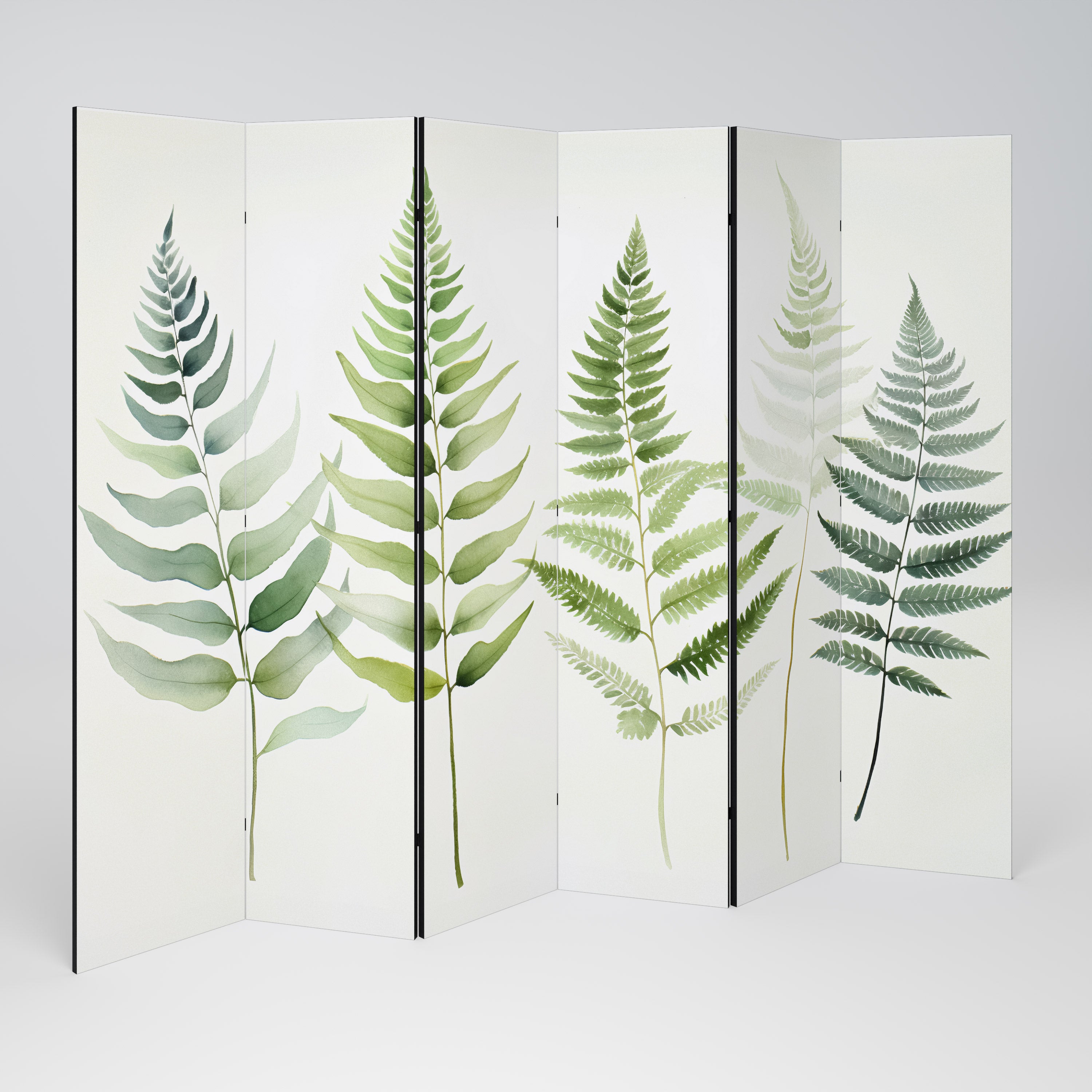 Biombo decorativo de 6 paneles FERN MAJESTY