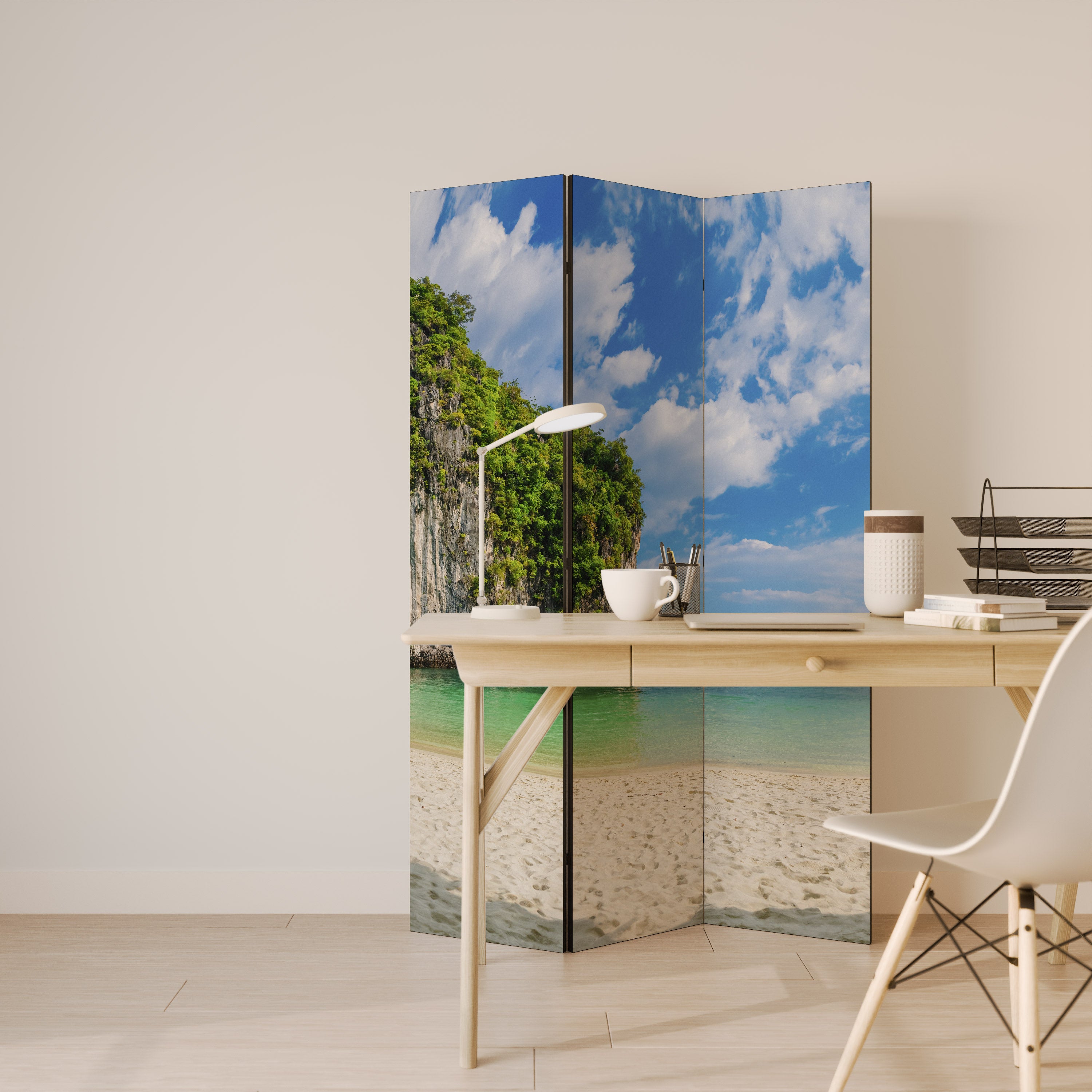 SUN-KISSED HAVEN Decorative 3-Panel Room Divider