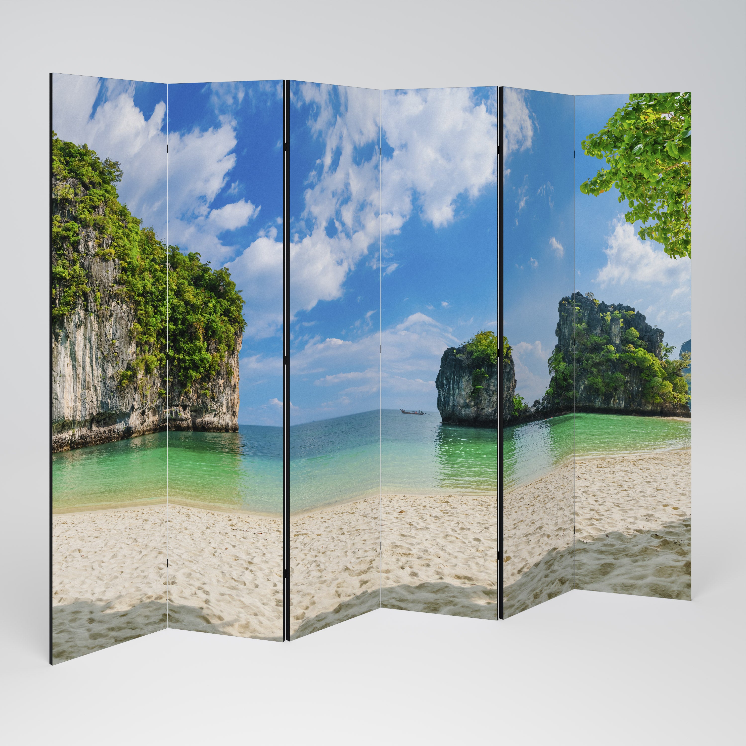 Biombo decorativo de 6 paneles SUN-KISSED HAVEN